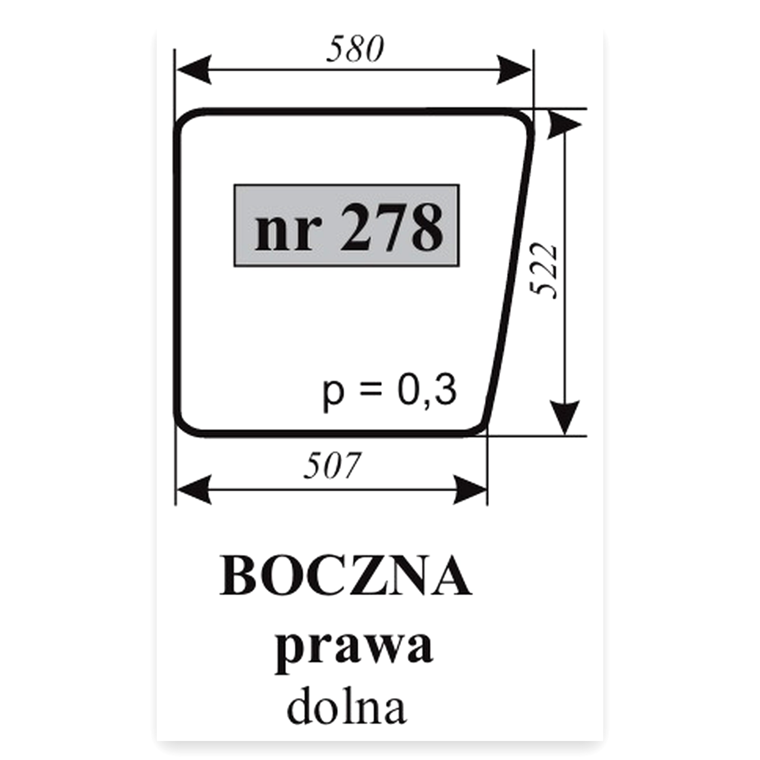 7d99c9f35c0d81faaba1b8d9accd4065.jpg Szyba boczna prawa dolna Bizon do kombajnu Bizon To