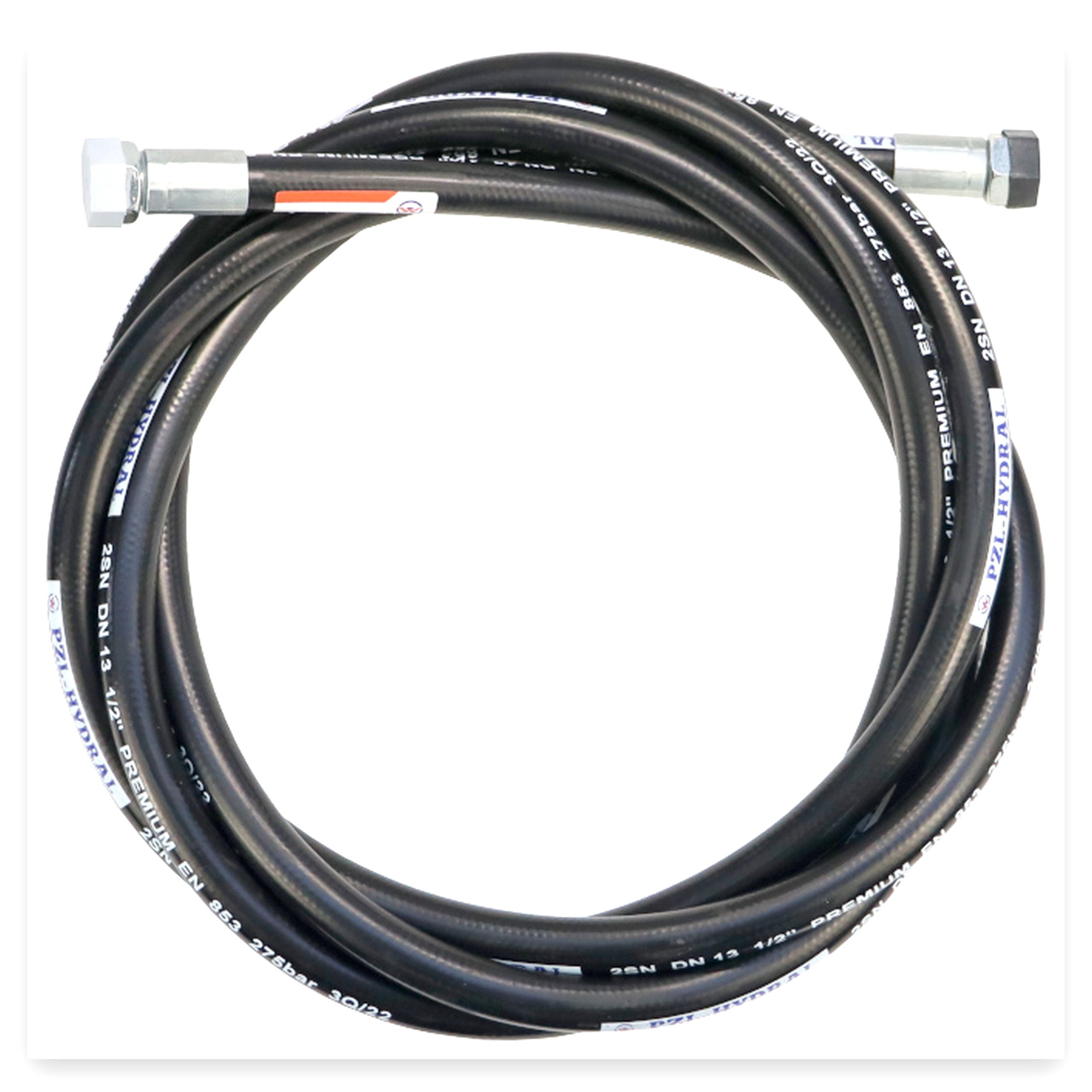 8174a6aef2892f17656da1a18fe5de11.jpg Przewód hydrauliczny 275 bar gwint M22x1.5 proste (DKOL - DKOL) L-4500