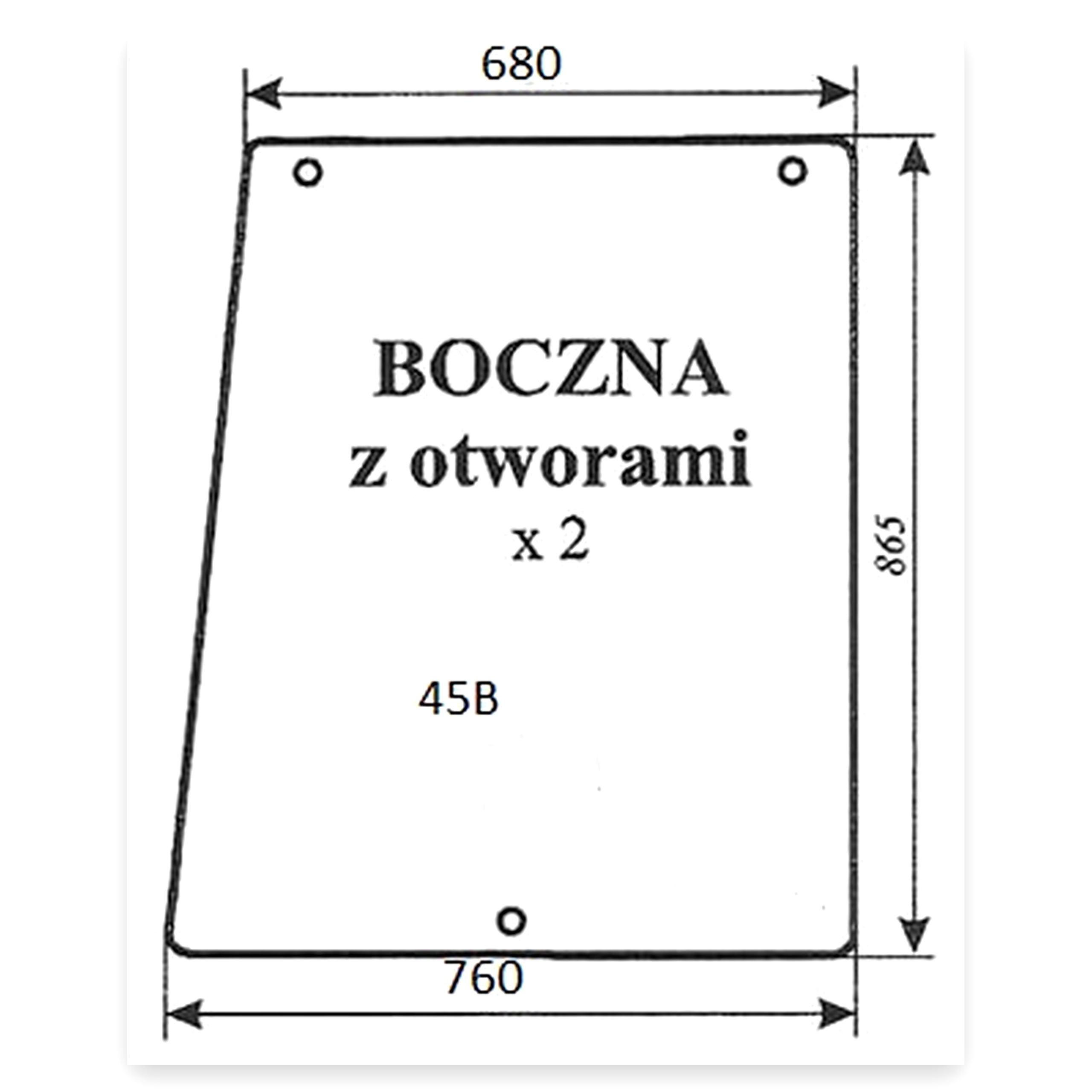 8298751e57b2727832ea34f4973d6345.jpg Szyba boczna BIAŁORUŚ MTZ z otworami