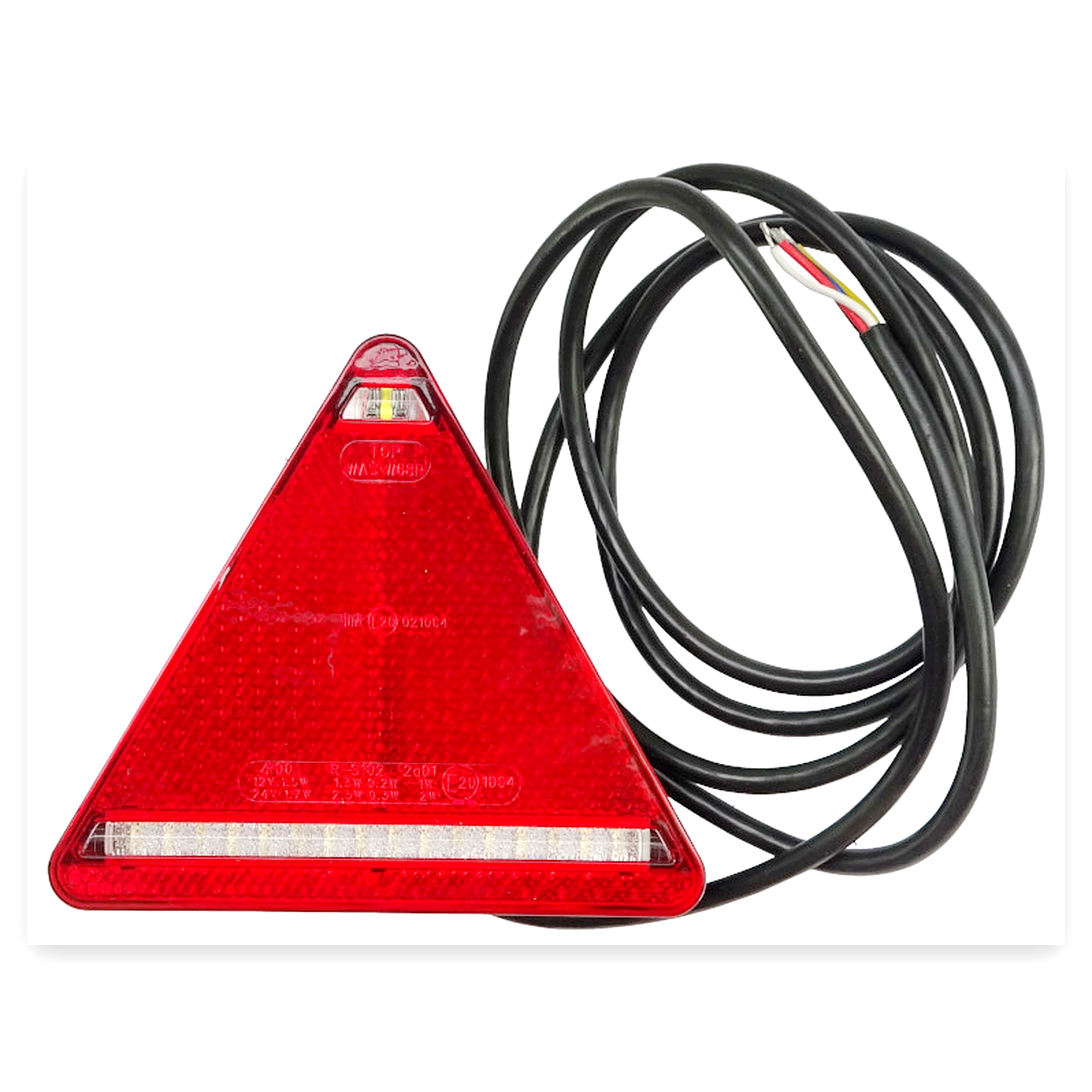 8b40c6d906834ade9e643daaa272a810.jpg Lampa zespolona tylna 6-funkcyjna kształt trójkąta W68 L z światłem