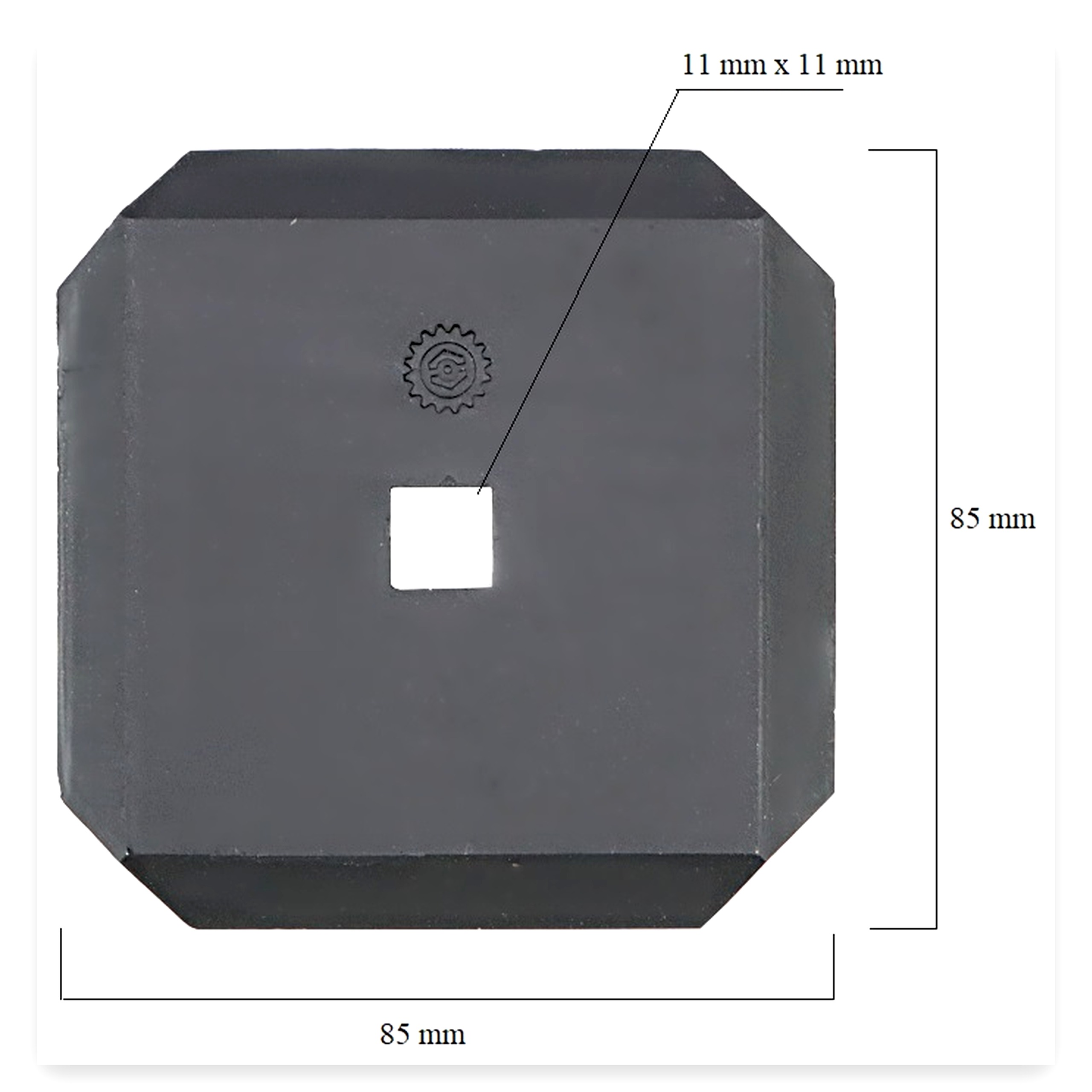 Nóż paszowozu Strautmann M10x25 11x11 mm 85x85 mm