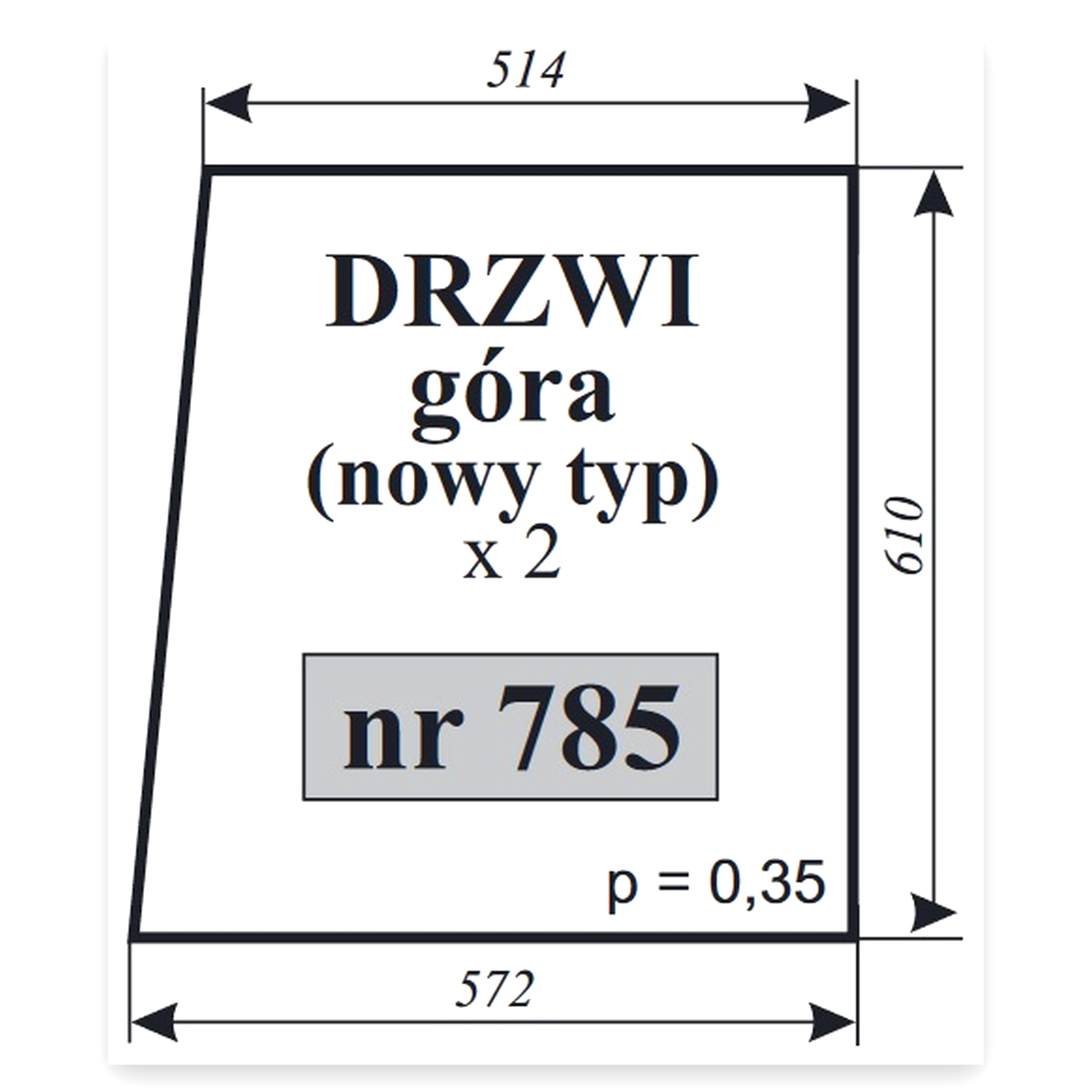 8b8a981a15783c183323d293d82ea3b2.jpg Szyba drzwi góra do ładowacza Ursus C-330
