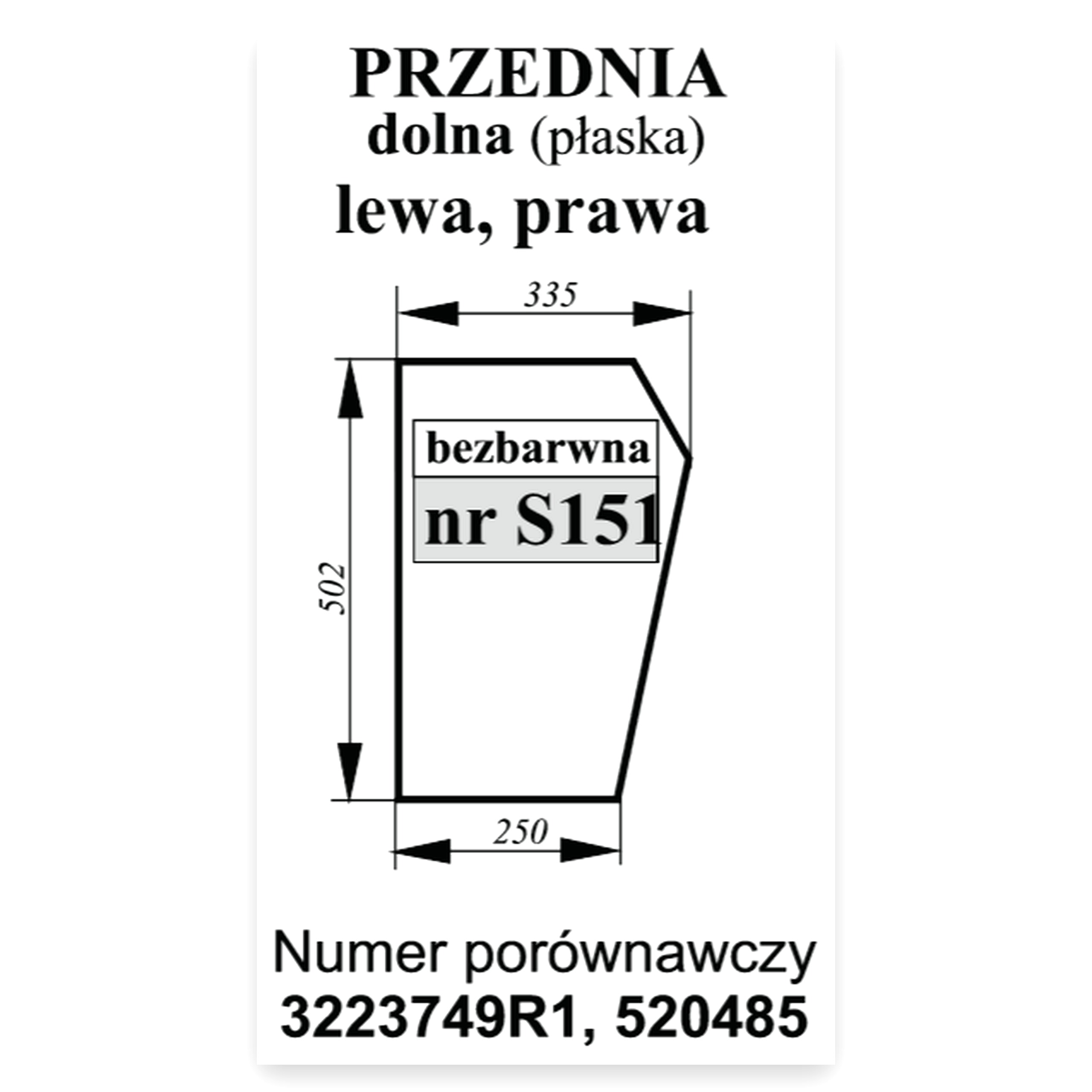 8bccced87afb63d0965ae86829b32c76.jpg Szyba przednia dolna do ciągnika Case Bezbarwna