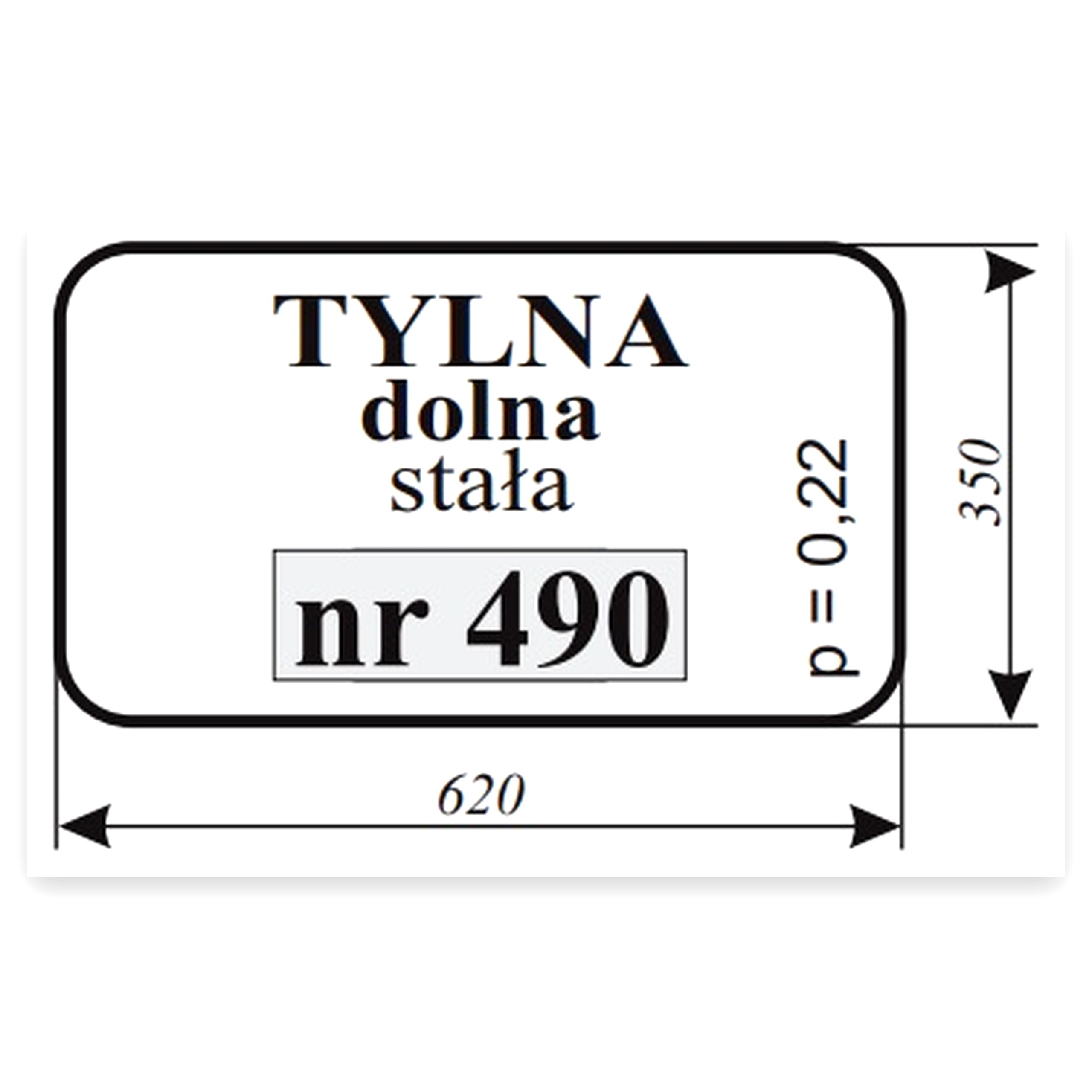 8eb3a369174ad0b29a0817c42aa9ff27.jpg Szyba tylna mała do ciągnika Ursus