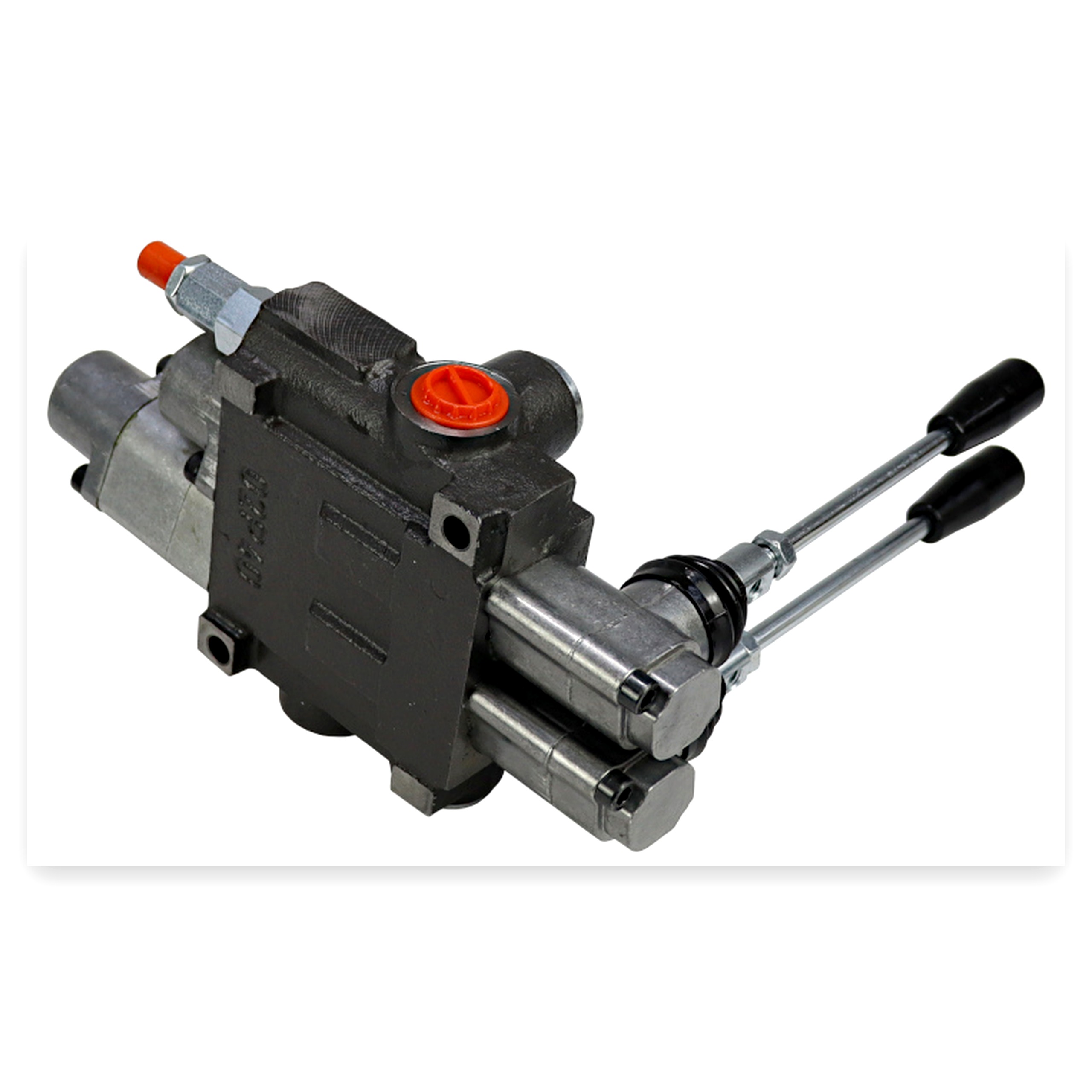 92318f04cdb7c8bbb21ee7e2a85cbe37.jpg Rozdzielacz hydrauliczny dwusekcyjny 40 L/min z sekcją nurnikową