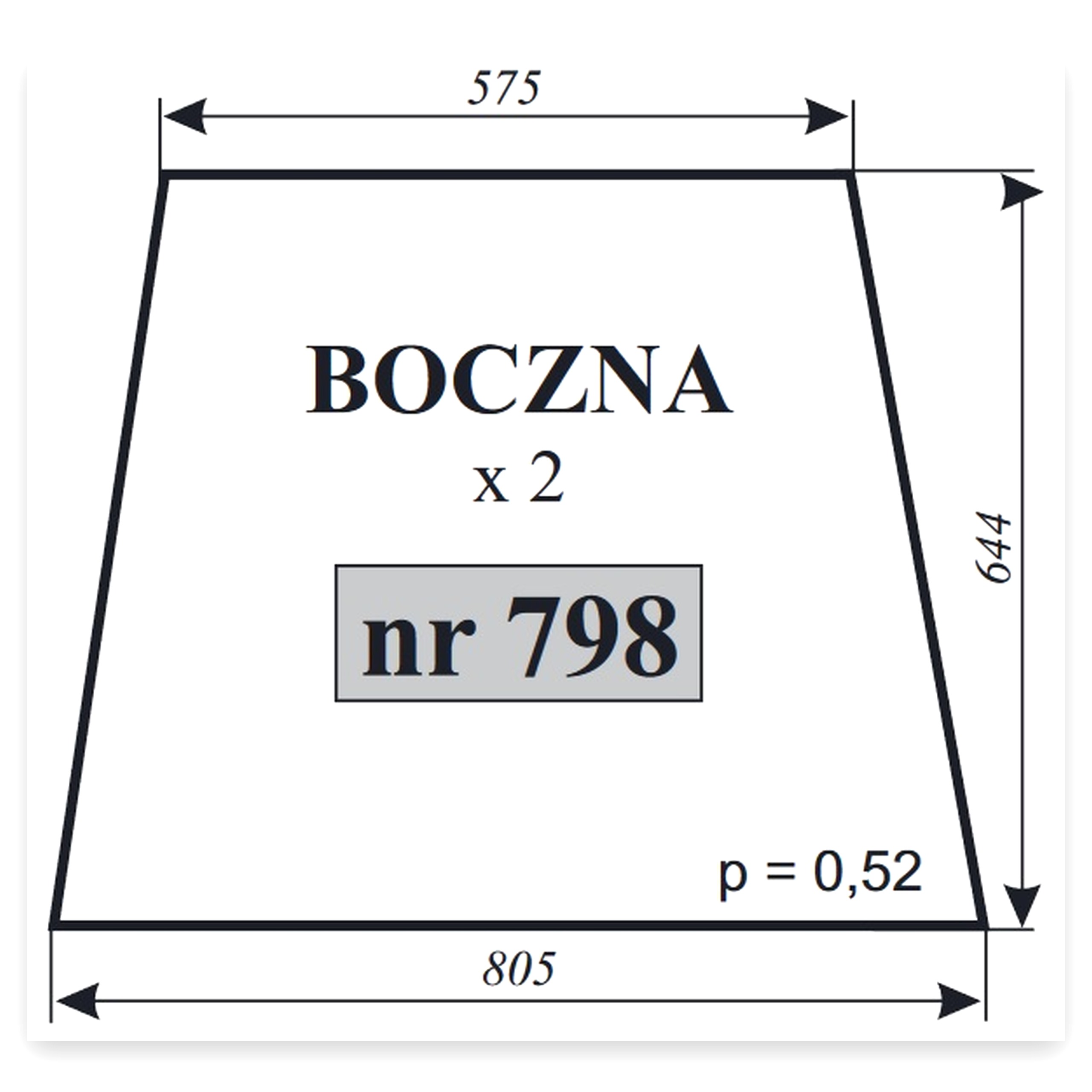9513343a10fa78d847f2badc27a18b7d.jpg Szyba boczna C do ciągnika Ursus C-360