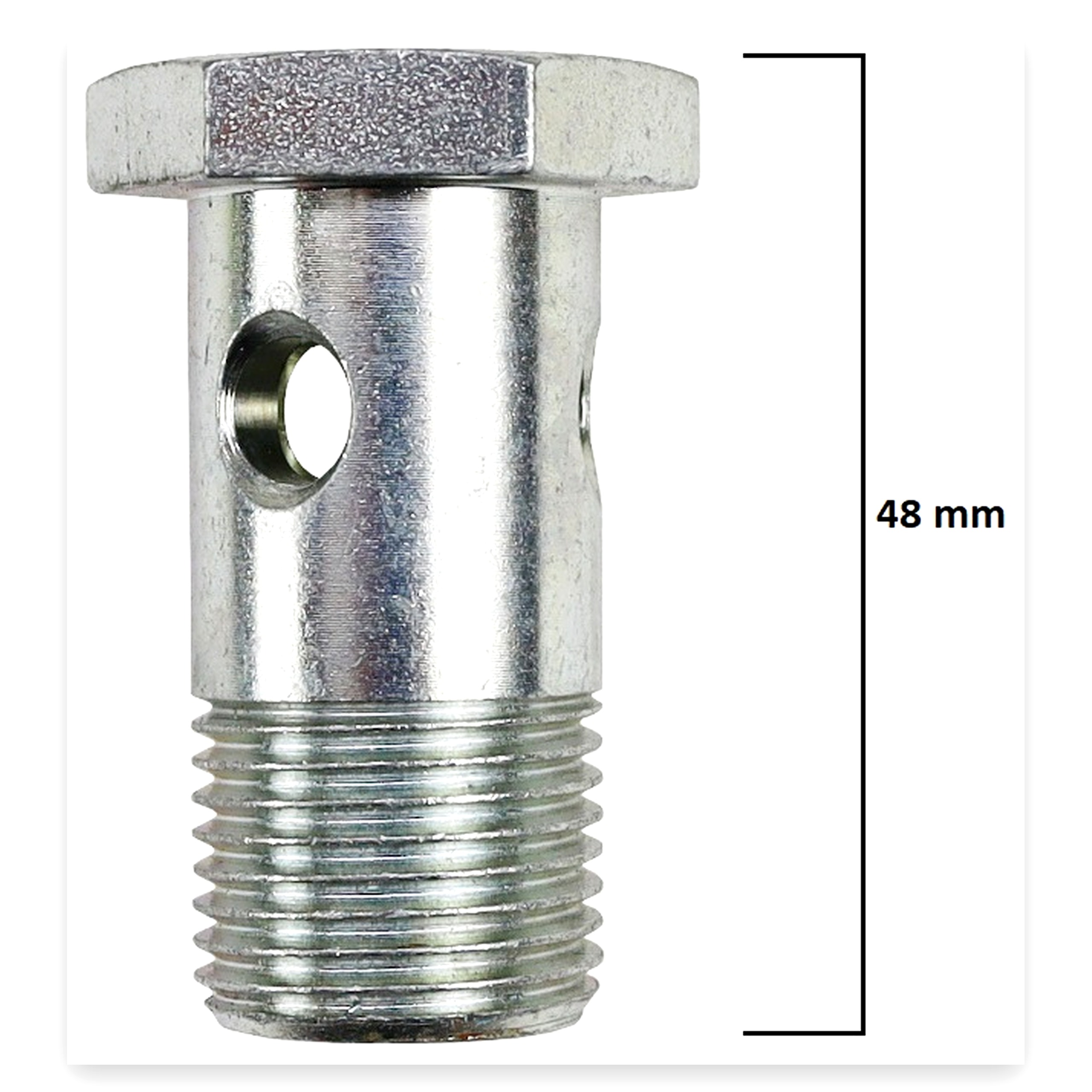 Śruba przelewowa calowa 1/2" L-42 mm klucz 27