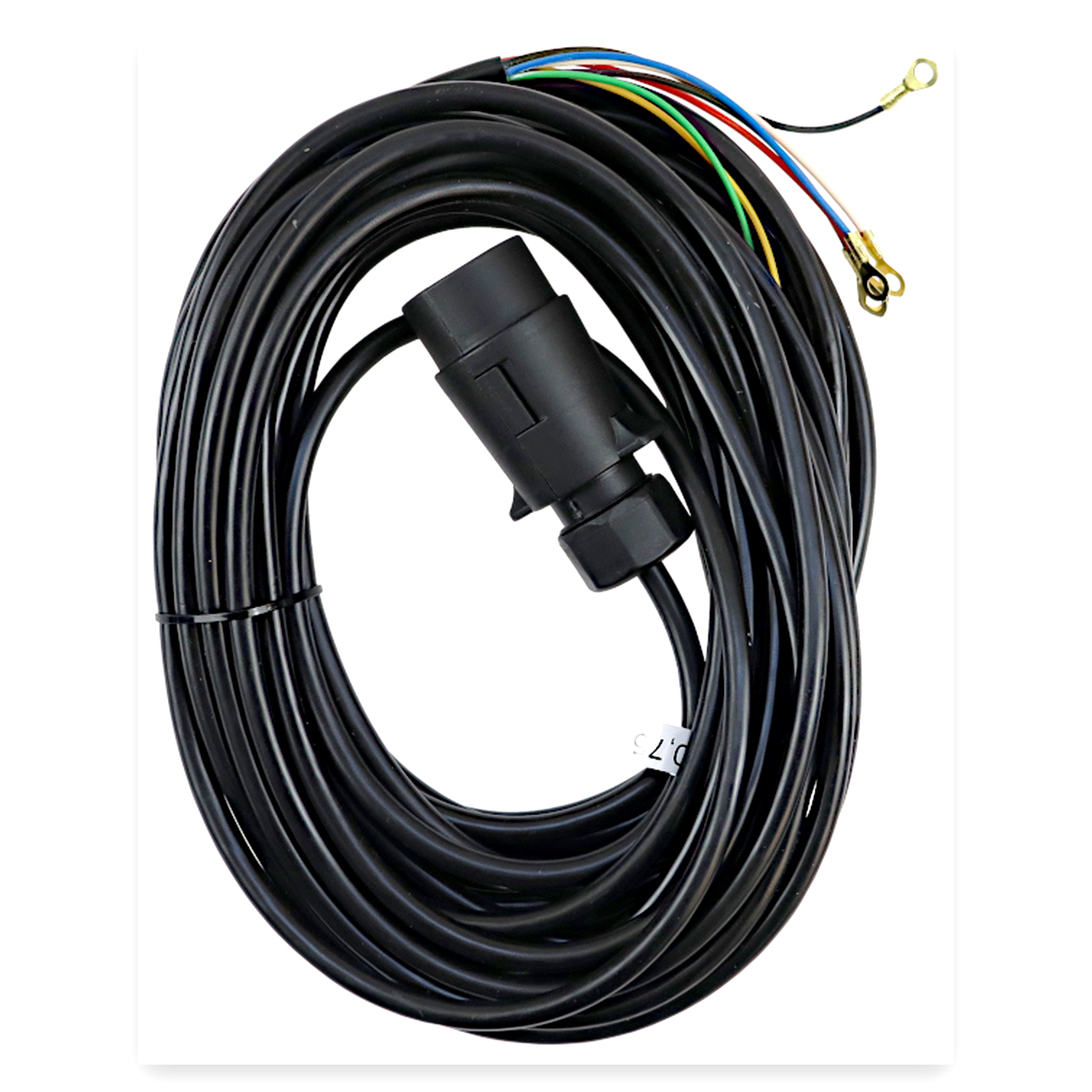 9bd3f291f6359ffcf34d509fcf1e3615.jpg Przewód elektryczny podłączeniowy przyczepy 7x0,75 12 m ELMOT