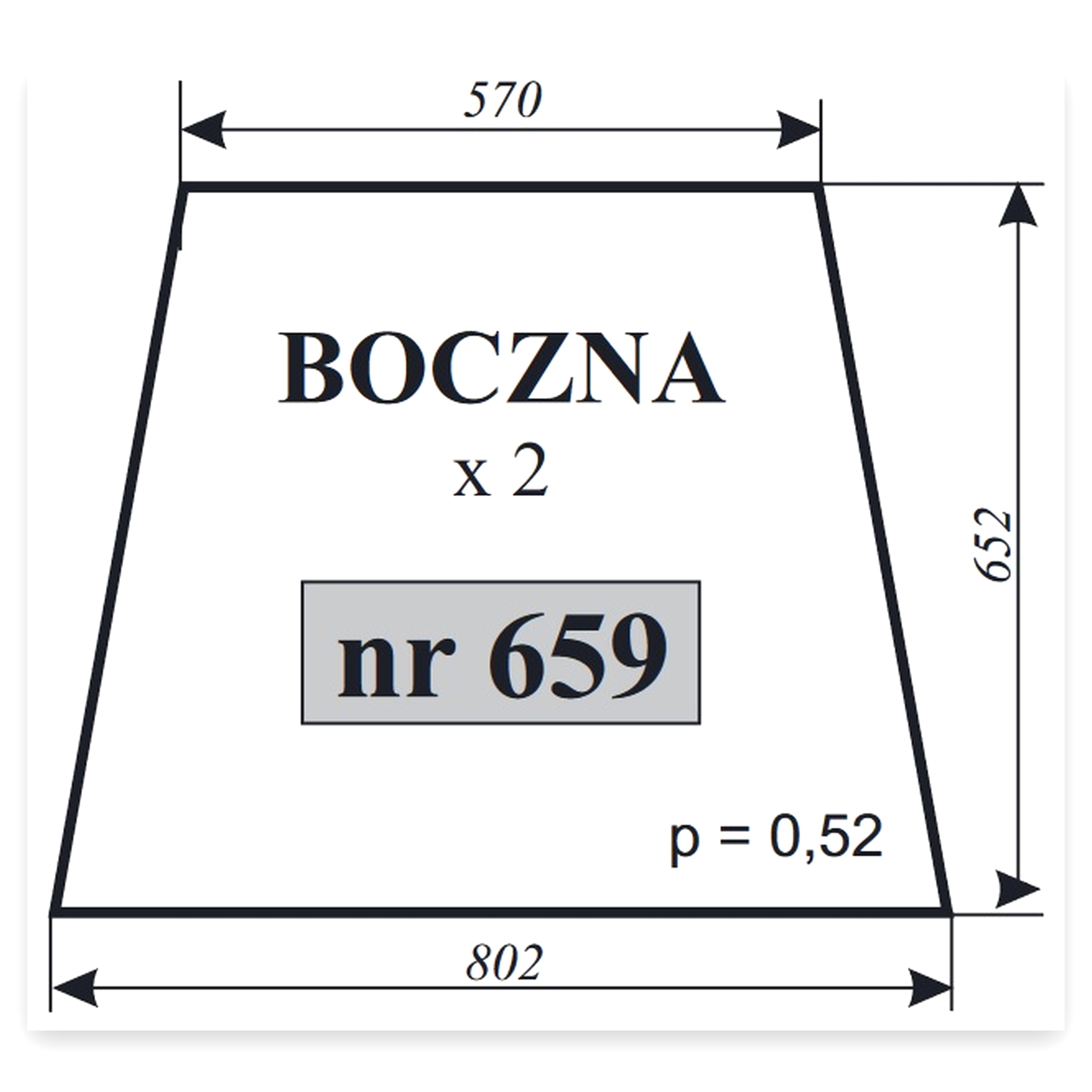 9fb568dceda922d9012d7fadd1aebef3.jpg Szyba boczna C do ciągnika Ursus C-360