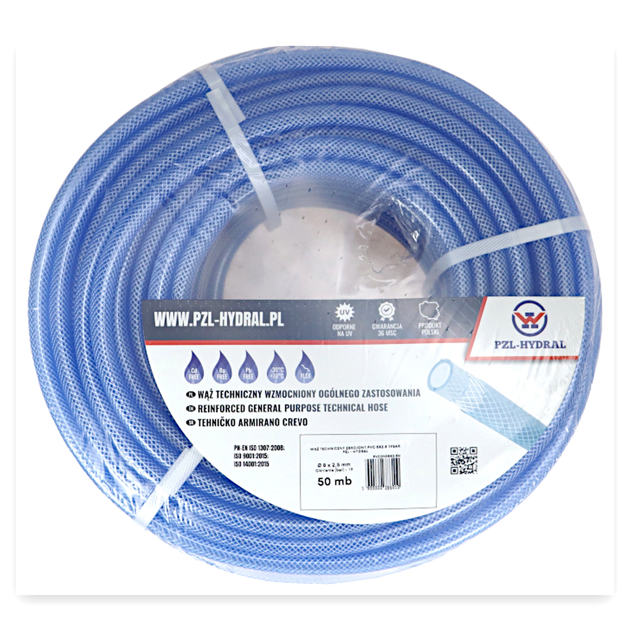 a00b43f2d25d6ddfbaf4e37ab273a016.jpg Wąż techniczny zbrojony PVC 8x2.5 19bar PZL - HYDRAL (sprzedawane po