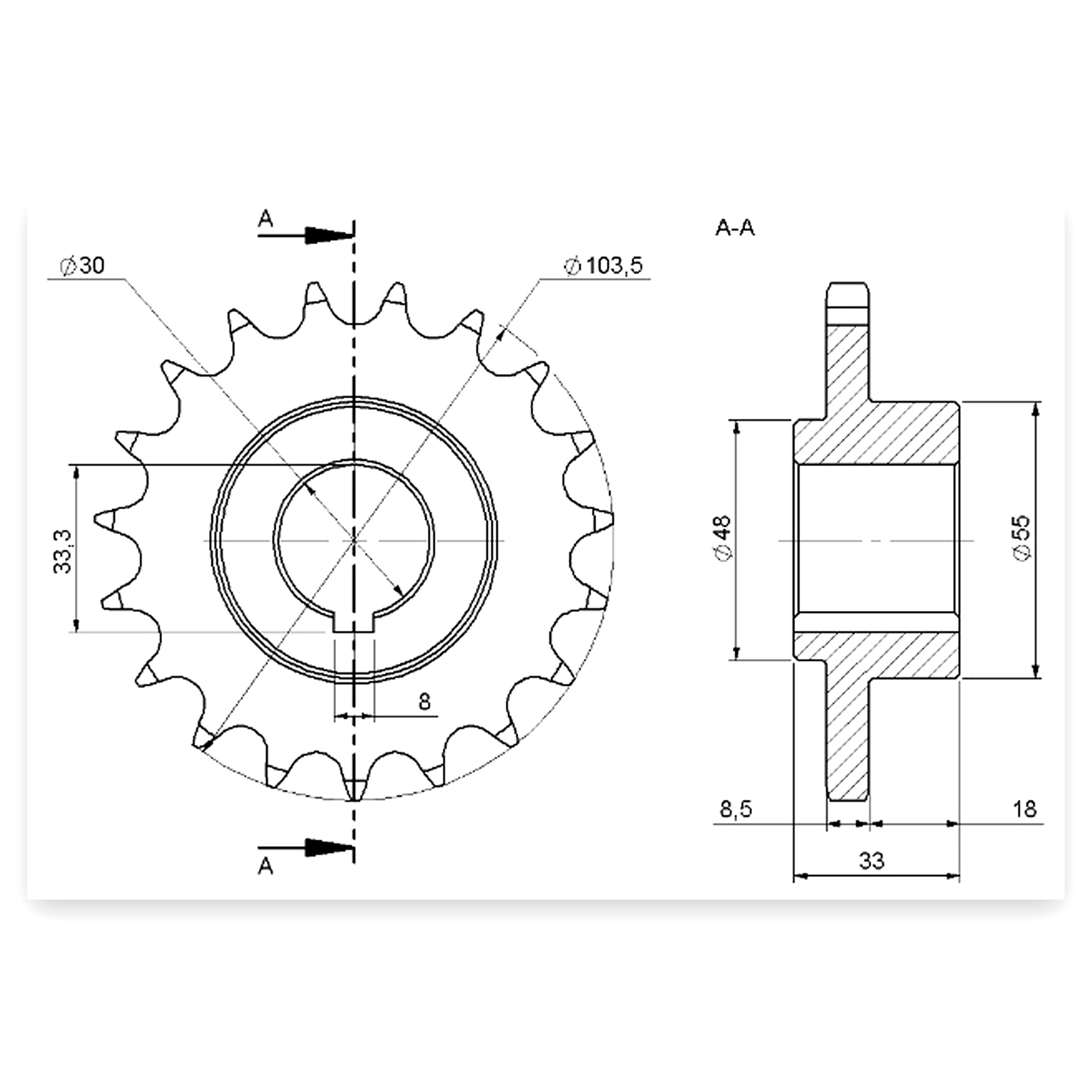 Koło łańcuchowe Z-19 5/8" prasy kostkującej Z-224 Rolmus Deutz Fahr