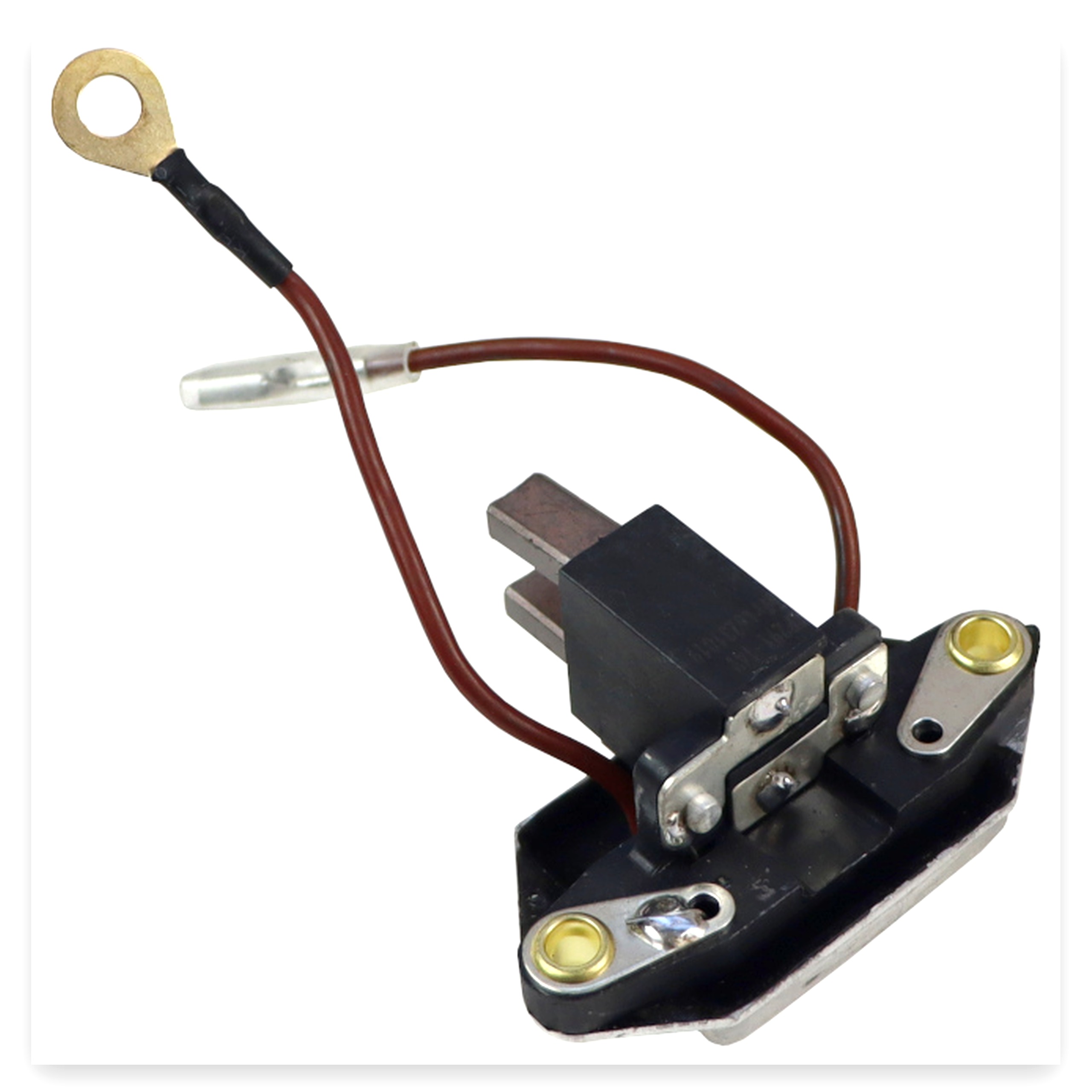 a8b5a4b1d63db0d2d88a53aeb74baaaf.jpg Regulator ze szczotkotrzymaczem alternatora 14 V 55A MF Ursus C-385