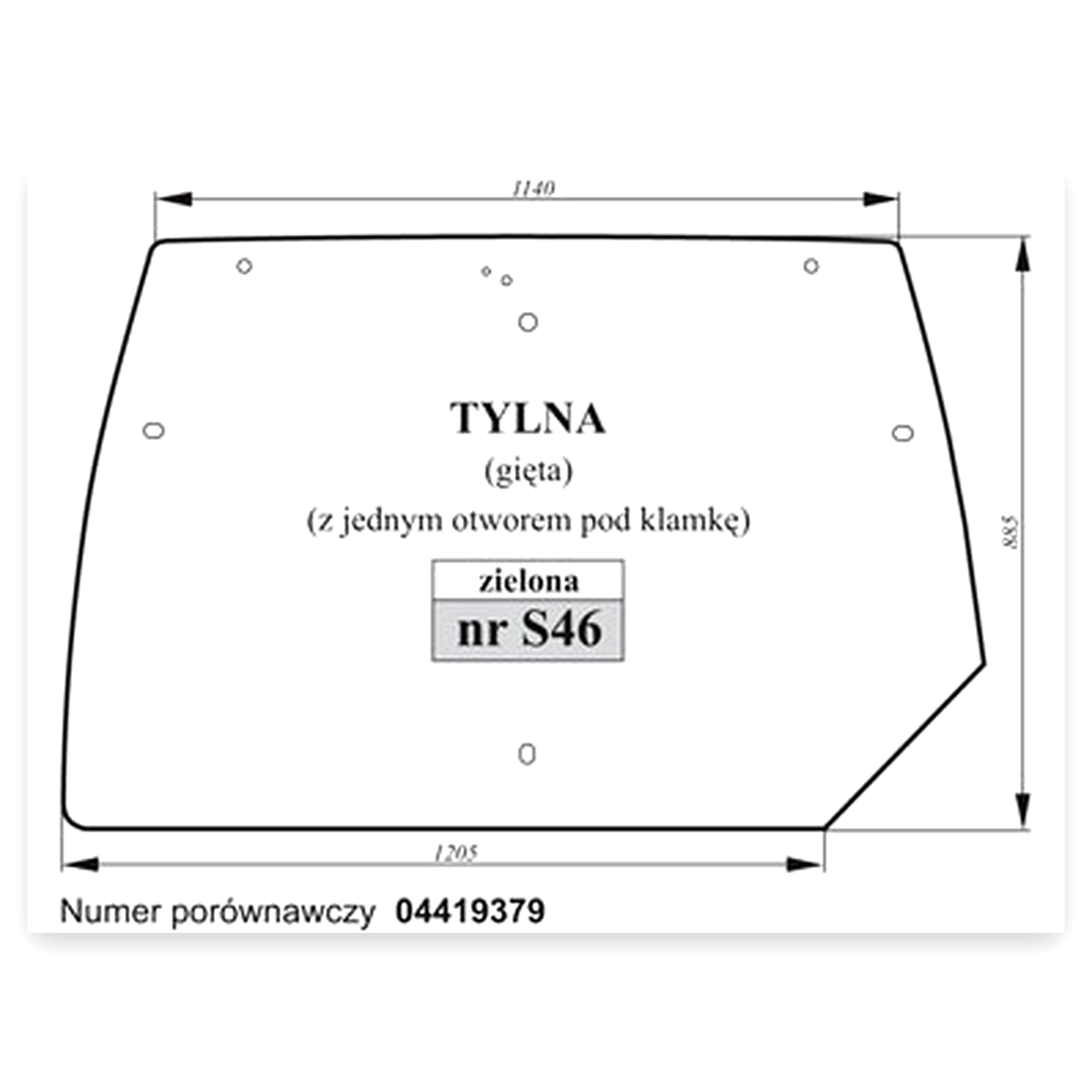 a8d8ab055495ebd1a47cdbf660afa811.jpg Szyba tylna M600 M610 M620 do ciągnika Deutz-fahr