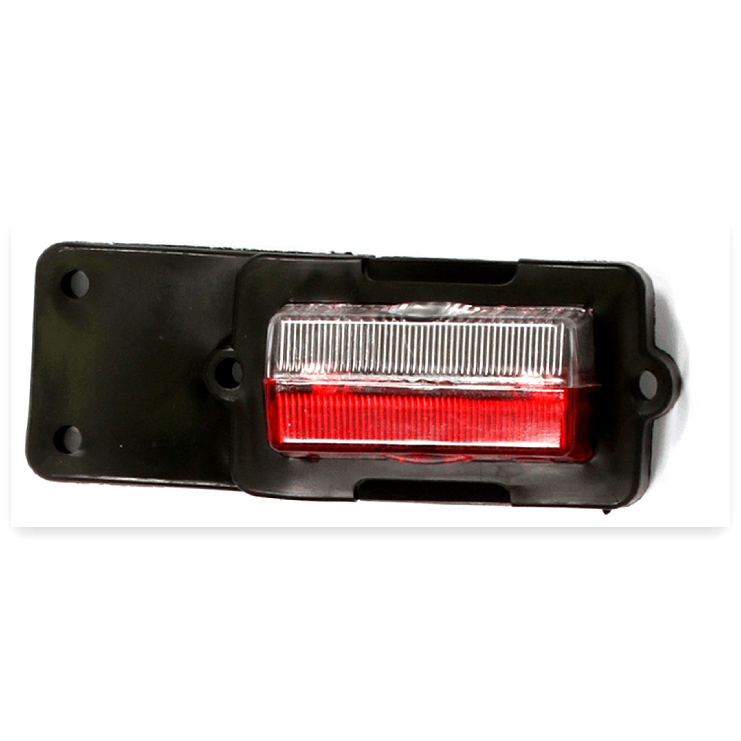 Lampa obrysowa na gumie PO-2 09 żarówkowa końcowa biało - czerwona