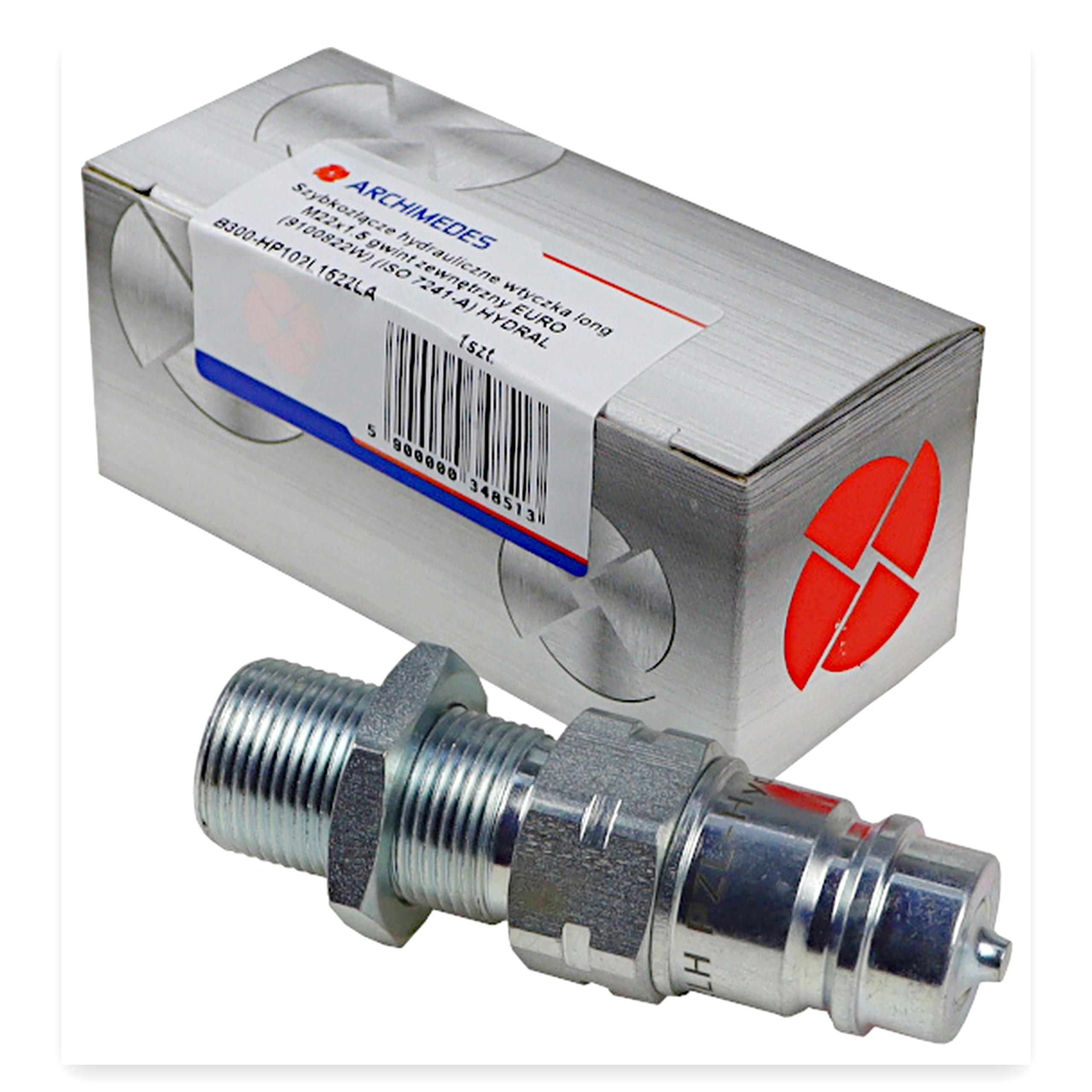 ace4c1a90fbcbeb3ea0f471a3b09ac80.jpg Szybkozłącze hydrauliczne wtyczka long M22x1.5 gwint zewnętrzny EURO (
