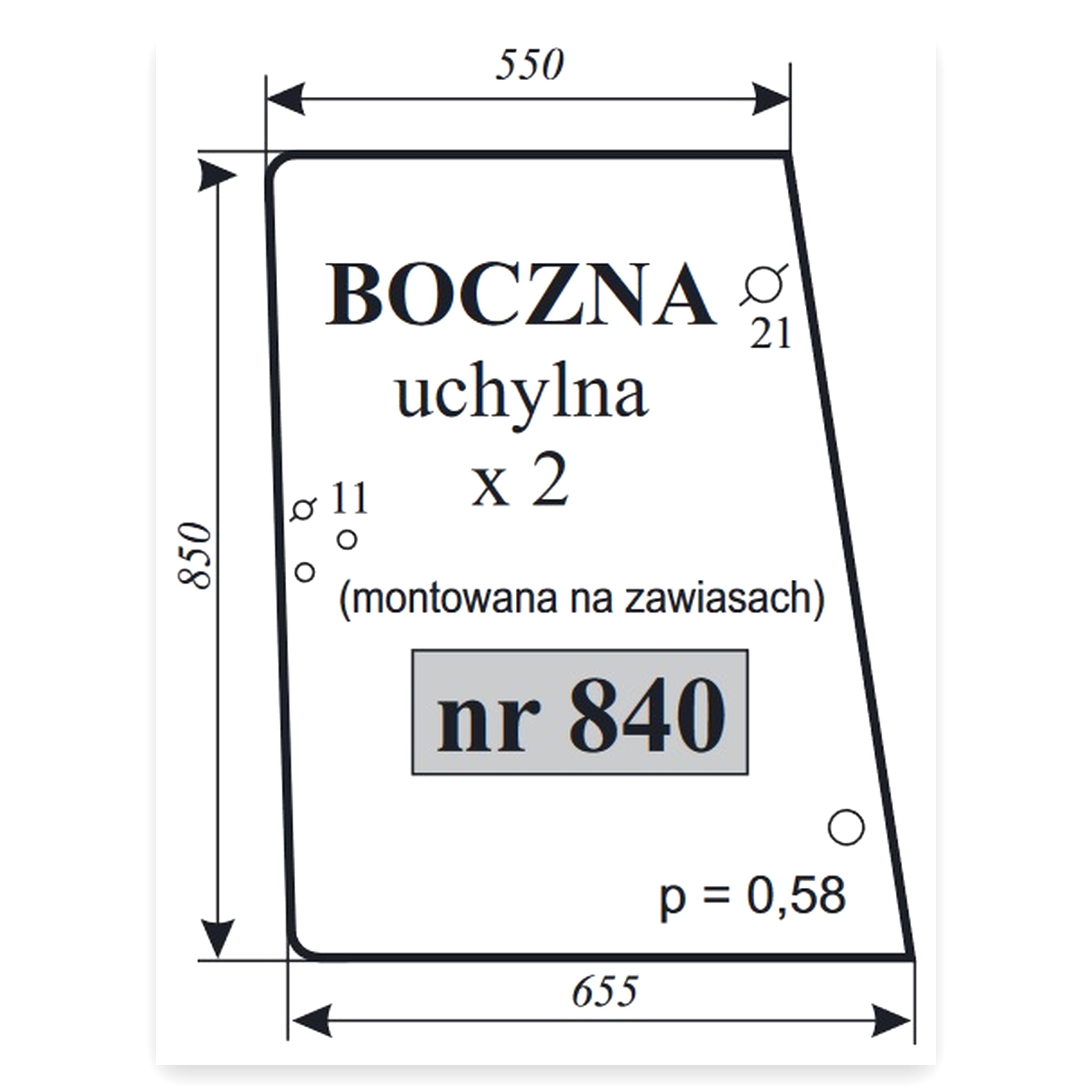 ad620b0b5a41a2f68e90bd6186bdbd7c.jpg Szyba boczna uchylna lewa/prawa Renault mont zawiasy