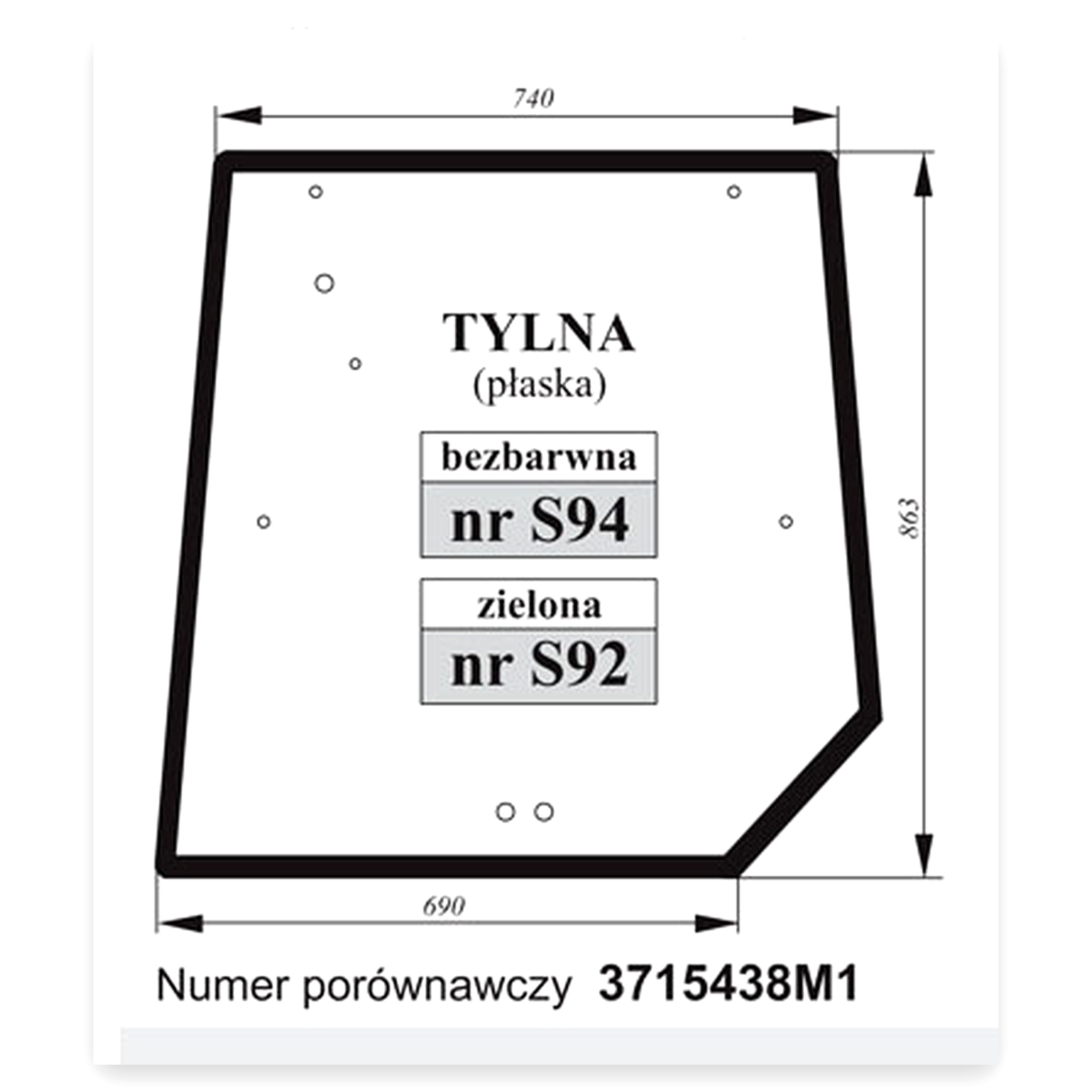 adf6902742eb0cdf6eb72a13f3d4f8f0.jpg Szyba tylna MF bezbarwna do ciągnika Massey Ferguson 3715