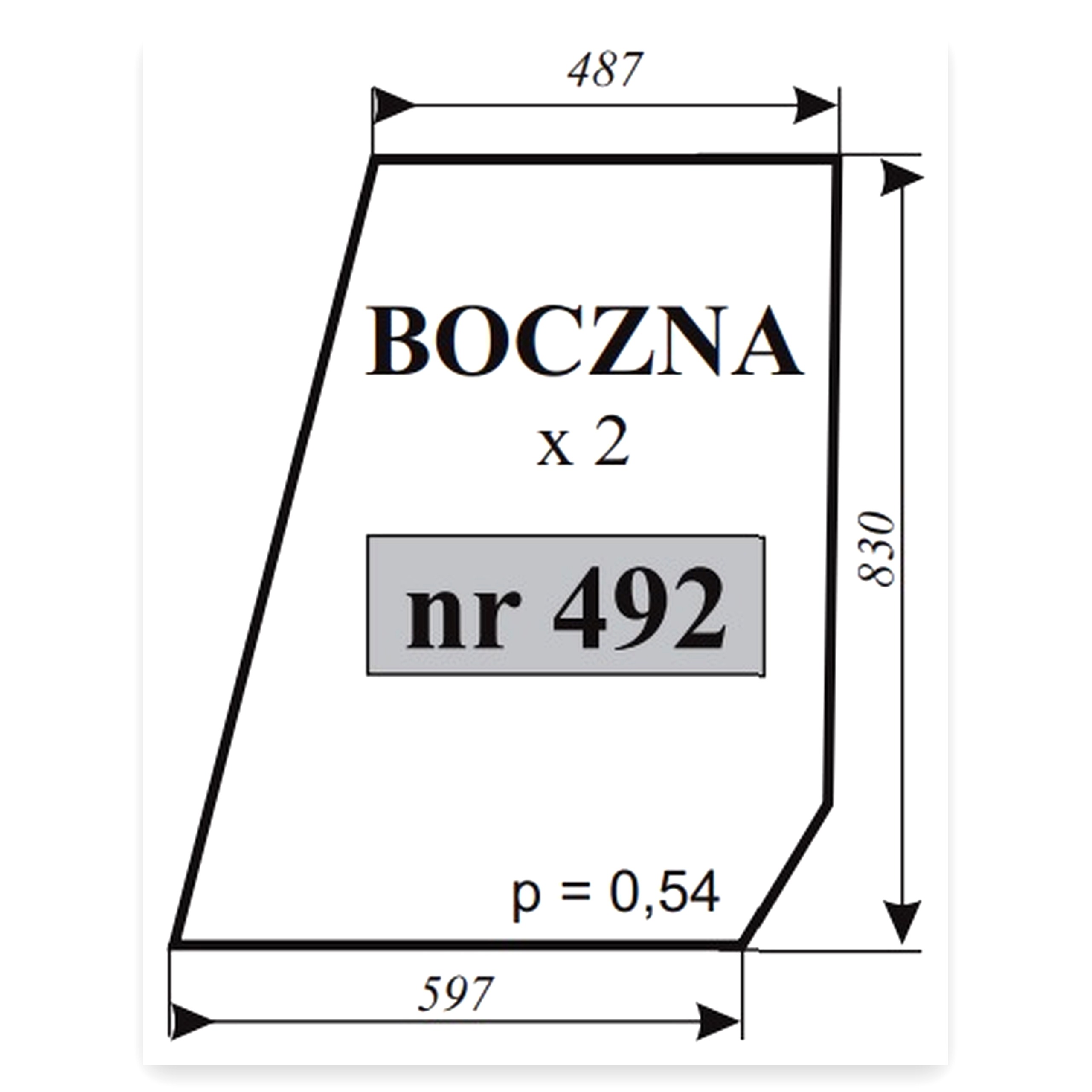 b2271f5014a99c10b7105f8a373414cf.jpg Szyba boczna T-25 kabina Sokółka