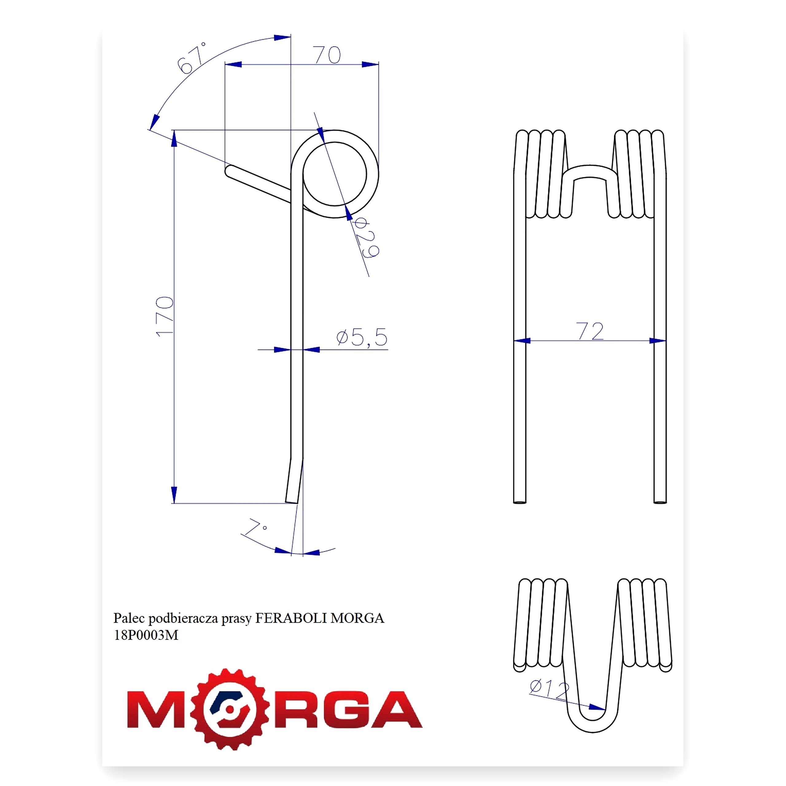 ba1a23aad5f786016cc24310102b3268.jpg Palec ząb podbieracza prasy FERABOLI malowany proszkowo MORGA