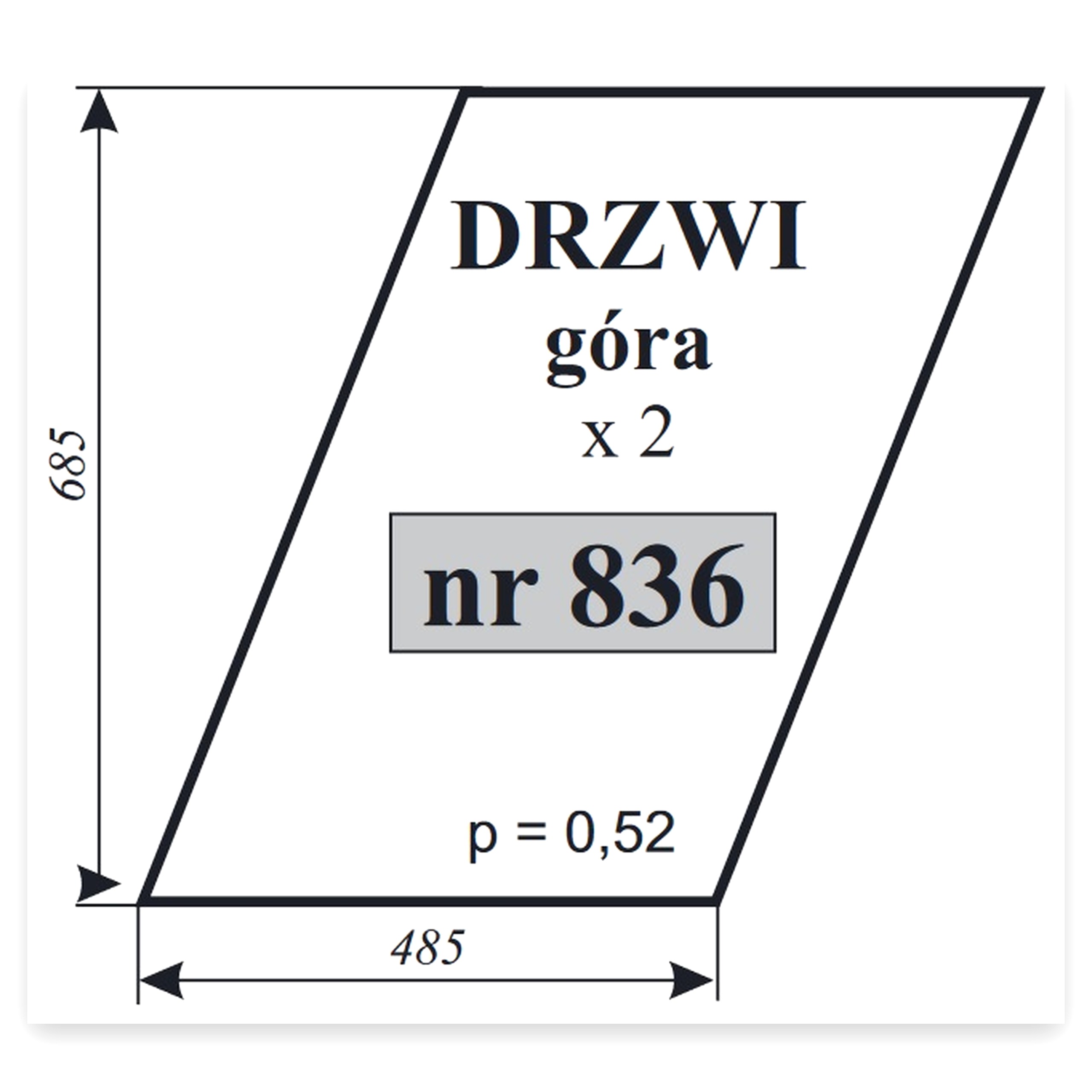 bd5836bcfa343ddec27af63d8dbb74a1.jpg Szyba drzwi góra do ciągnika Zetor 6945