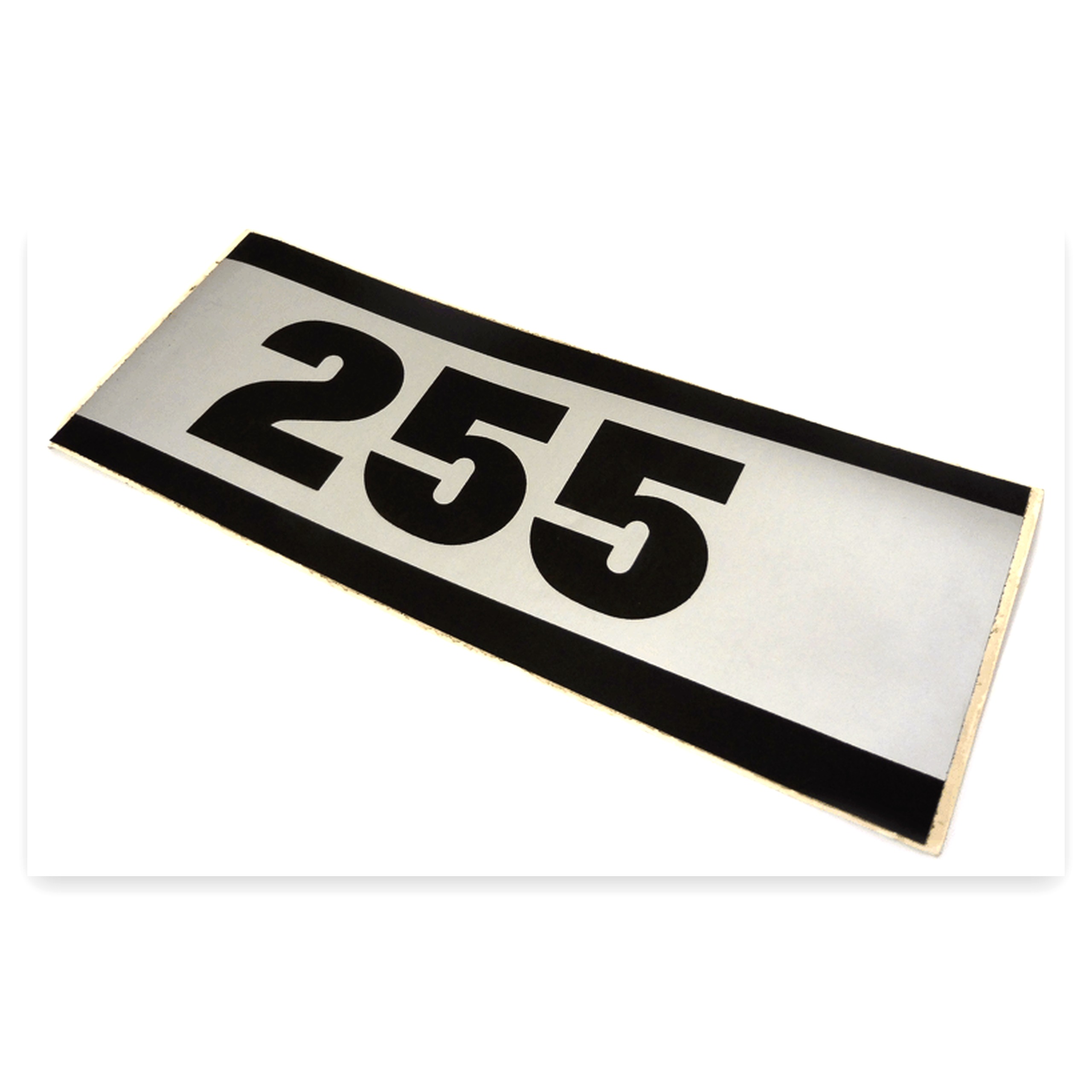 c28d48f7de8c78e50275c85ba3418eb7.jpg Znak-emblemat naklejka MF255 do ciągnika Massey Ferguson 255