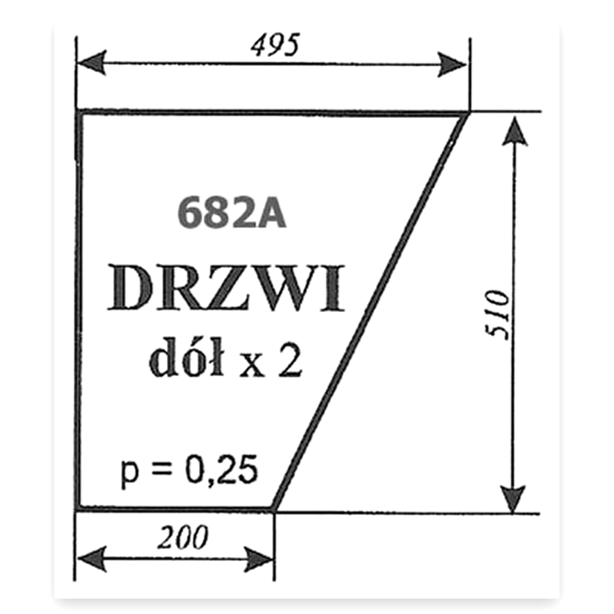 c5bce1565fb8f9d8a29ec20e79bf12e3.jpg Szyba drzwi dolna 682A do ciągnika Ursus C-360