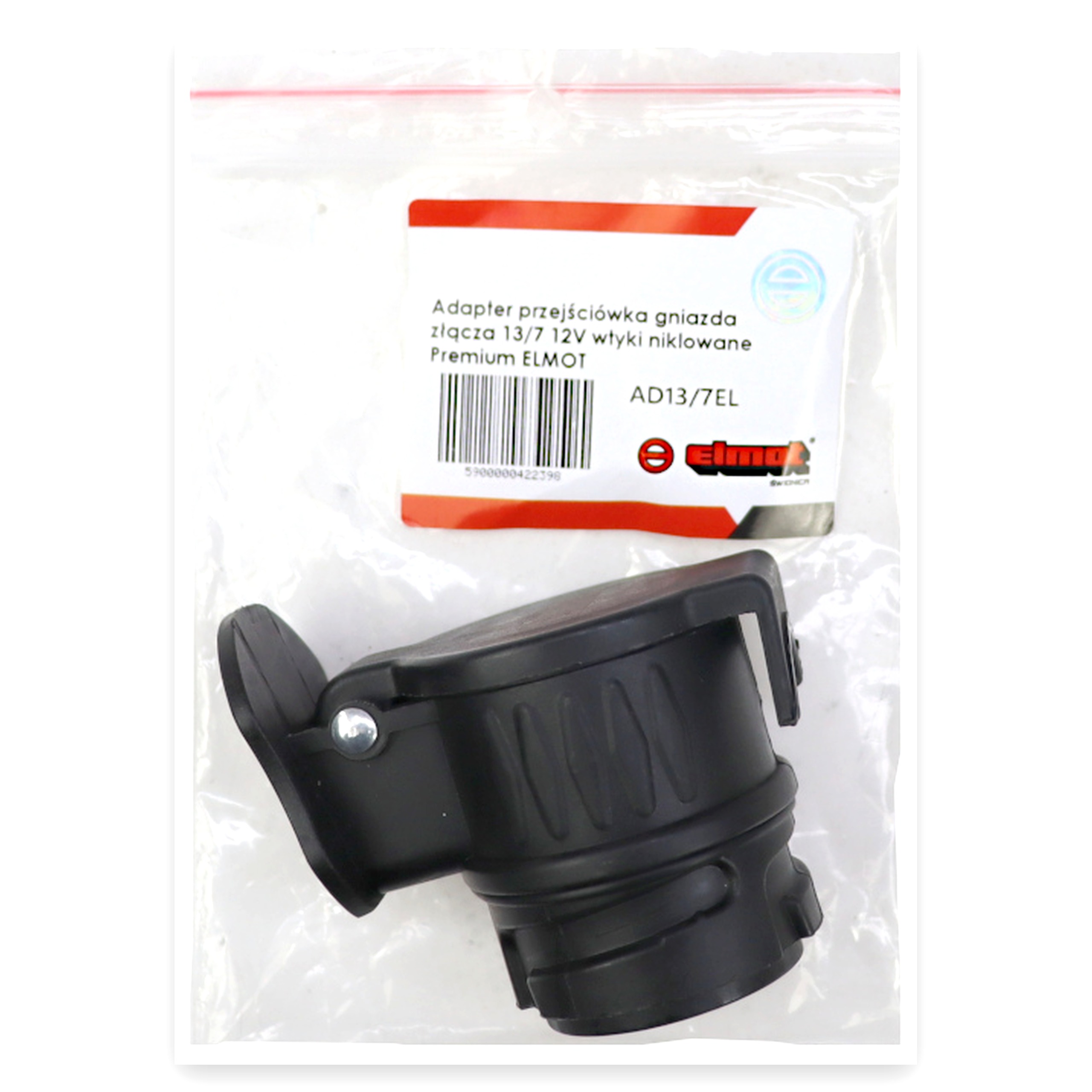 Adapter przejściówka gniazda złącza 13/7 V wtyki niklowane Premium