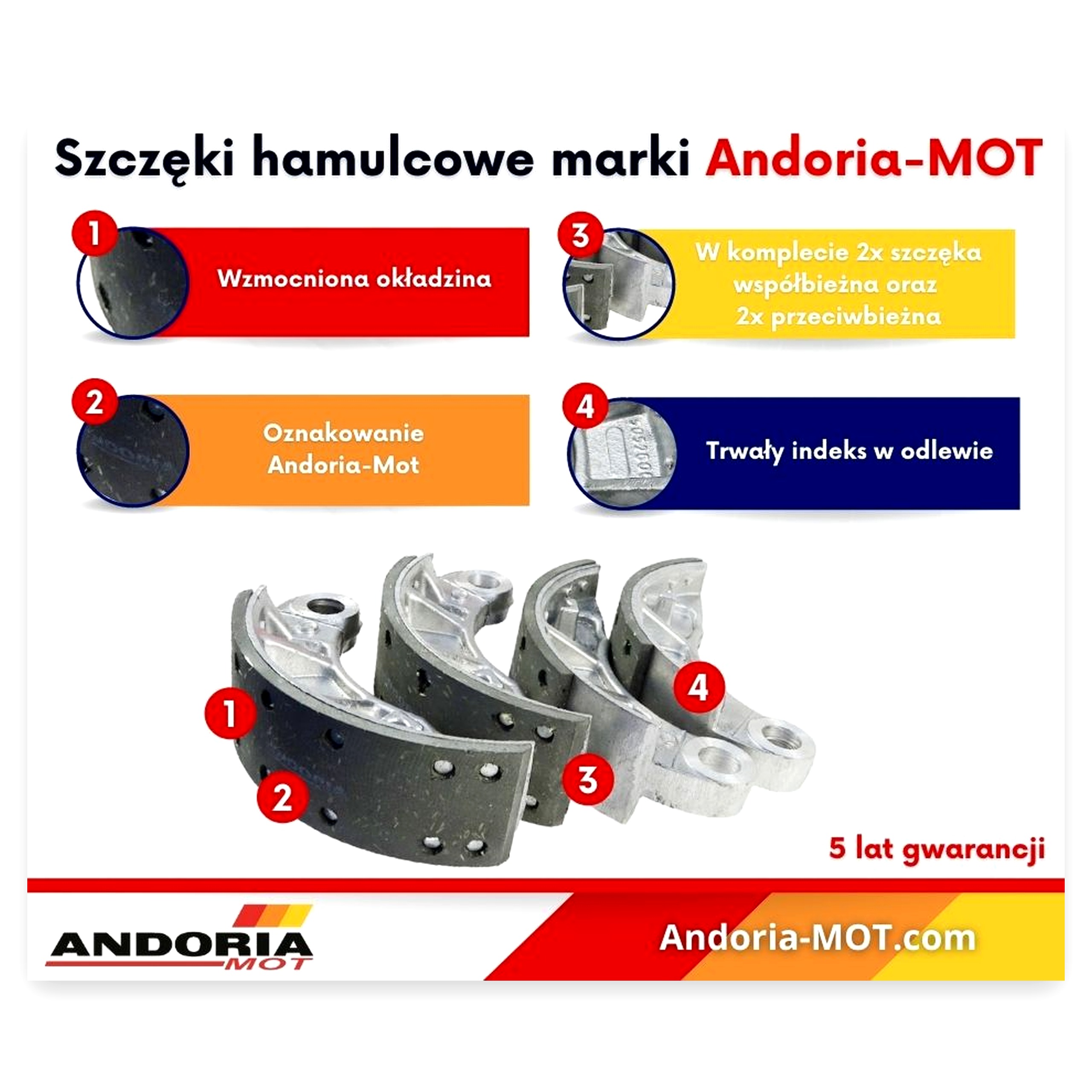 caa51aa00e334432189923c220c1beb2.jpg Szczęka hamulcowa komplet 4szt ZETOR klejona 7211 7711 ANDORIA Zetor