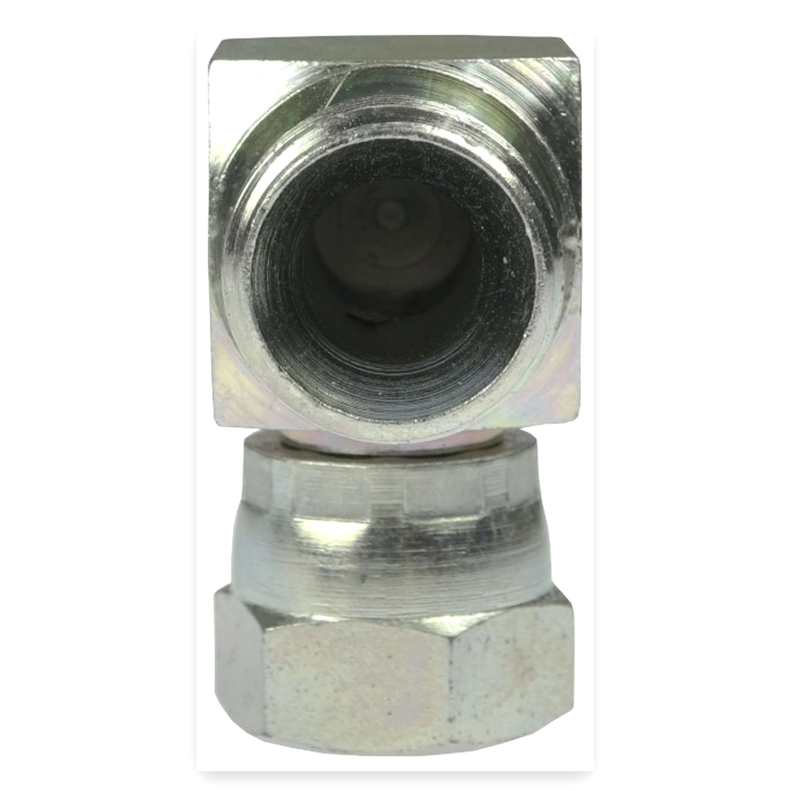 cadcde3dfeb5566b538bdf8178f1c665.jpg Złącze - złączka hydrauliczna - kolanko 90 AB M18x1,5 - 1/2 stożek