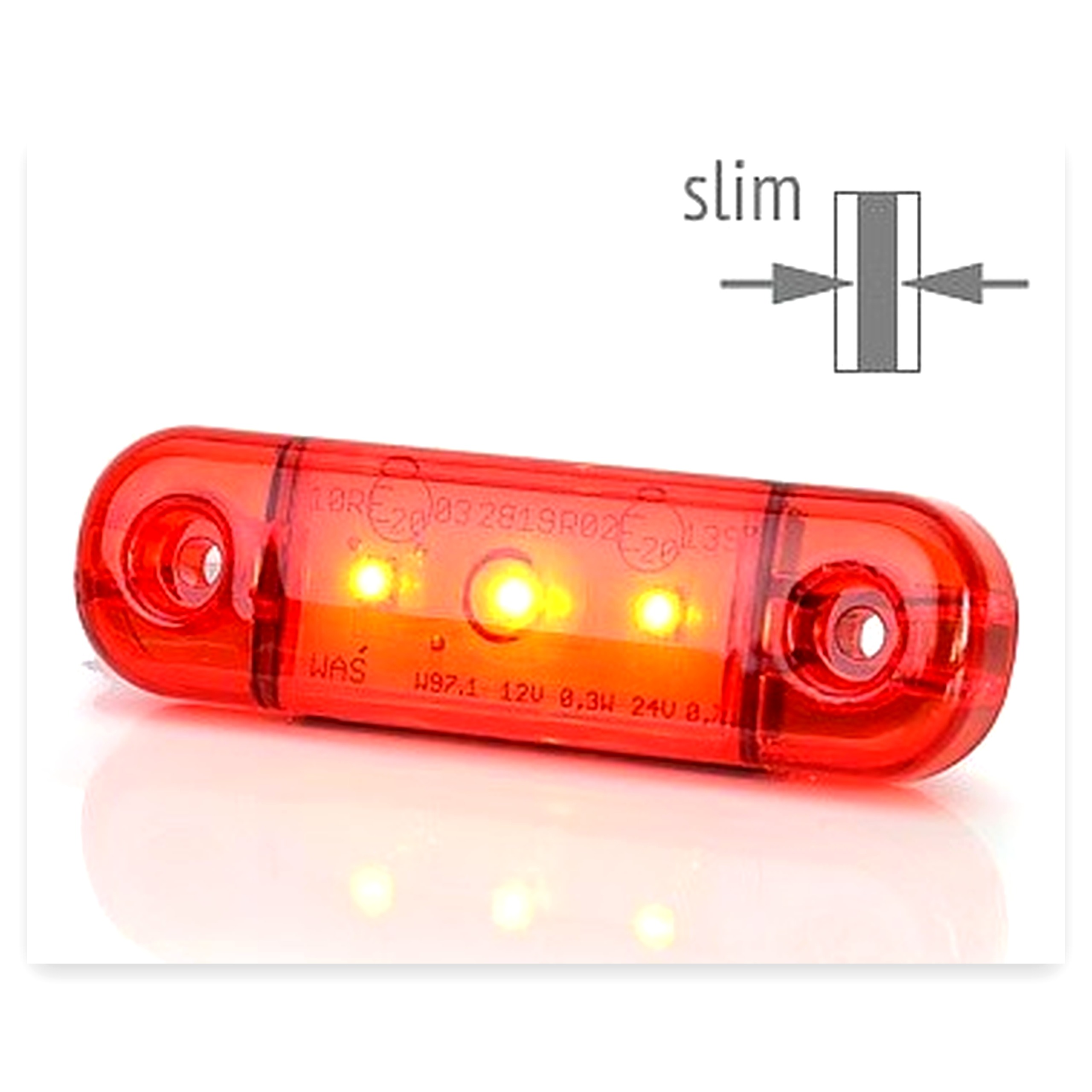 d2c36c24958901a5deacf2e148791c42.jpg Lampa pozycyjna tylna W97.1 LED V czerwona uniwersalna wodoodporna z