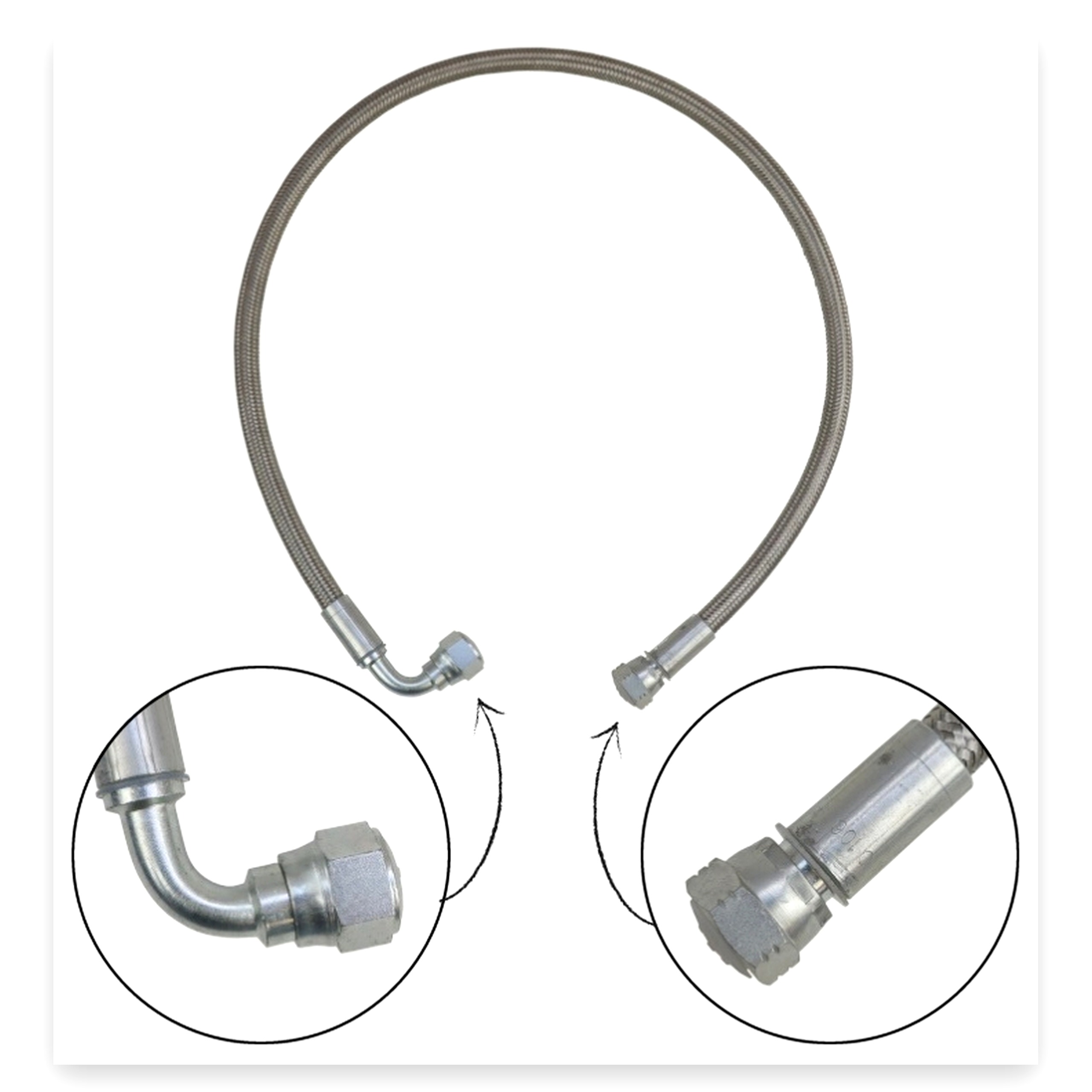 d2f8bec8155d2621df7144c56d99bc3d.jpg Przewód wąż teflonowy kompletny 5/8" L-980 mm turbosprężarki RENAULT