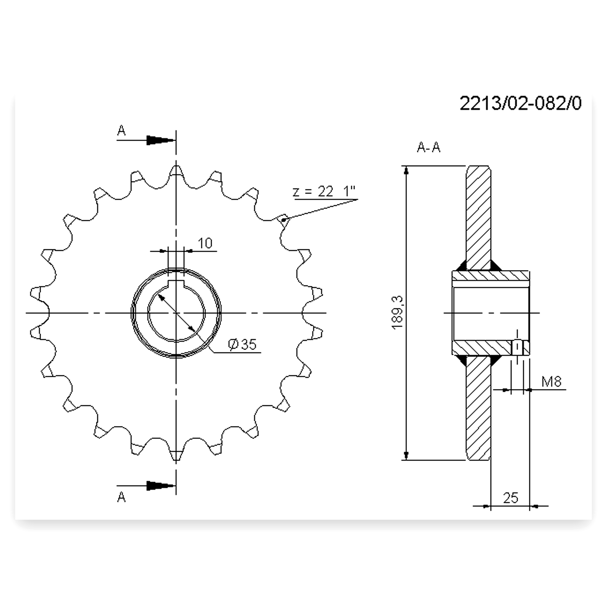 d3ba7ad0eaa882692a4aa1fa2d7baa7e.jpg Koło łańcuchowe Z-22 FI-35 mm 1" stalowe rozrzutnik obornika Rolmus