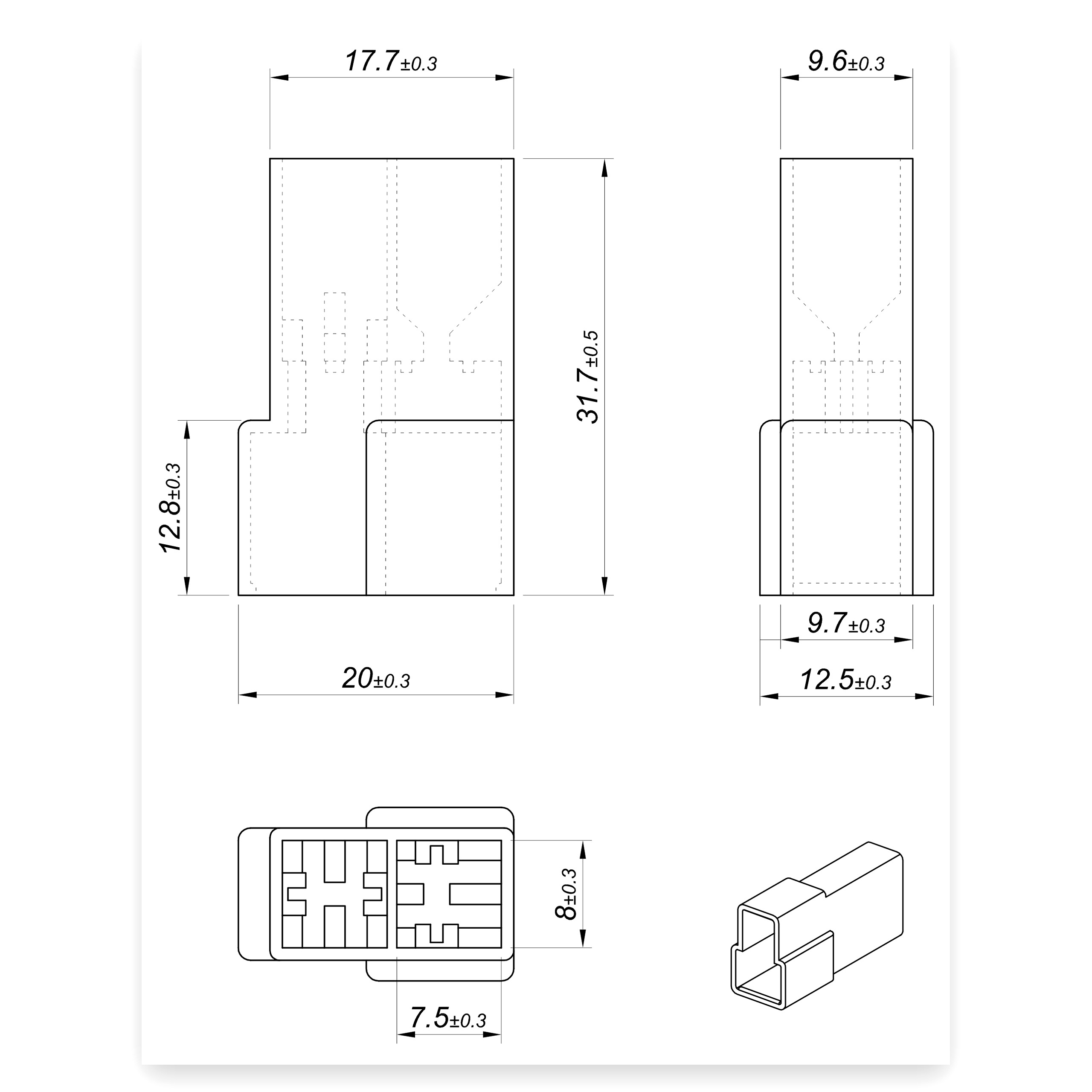 d4c9b38b05808a5398efb3342f0bc6bf.jpg Obudowa konektorowa OWD MC 6,3 V2 2P "T" ( sprzedawana po 20 szt) ELMOT widoczna cena za 1 sztukę