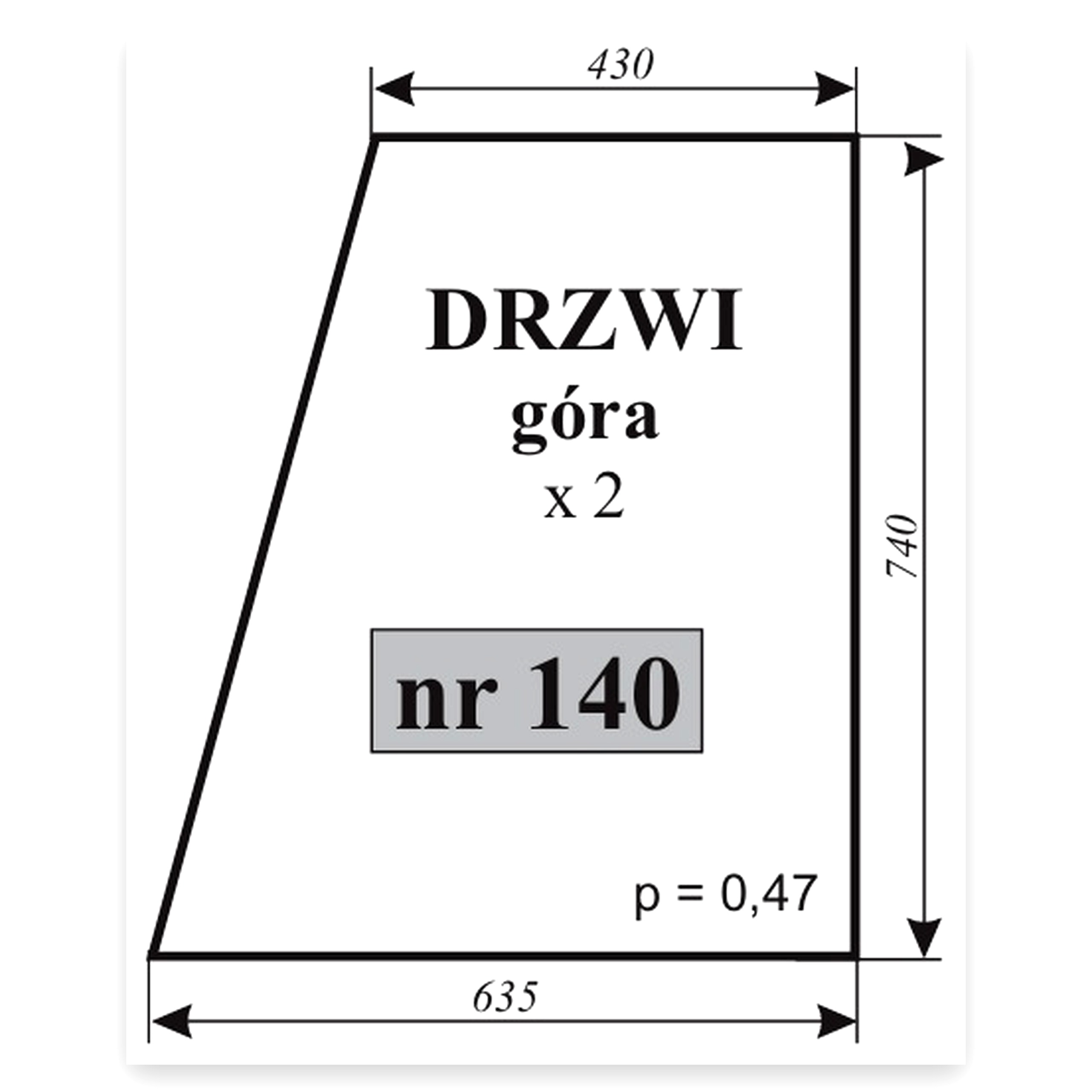 d7647ccd73a97b96a0c10b1185dc72f9.jpg Szyba drzwi góra do ciągnika Ursus C-355