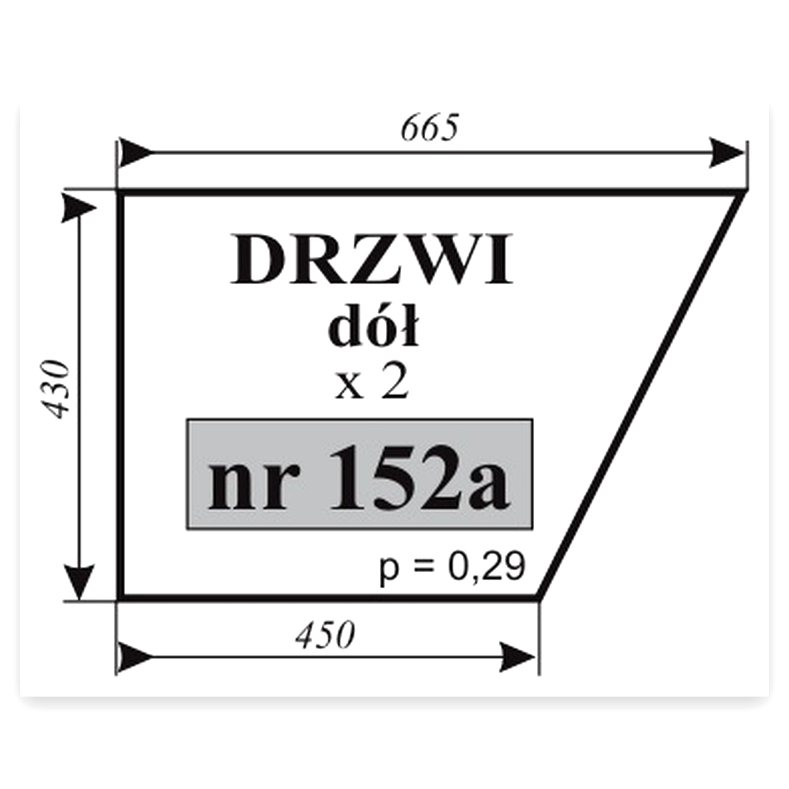 e3d66647085a8df3e022df77abcb9581.jpg Szyba drzwi dół MF-255 do ciągnika Massey Ferguson