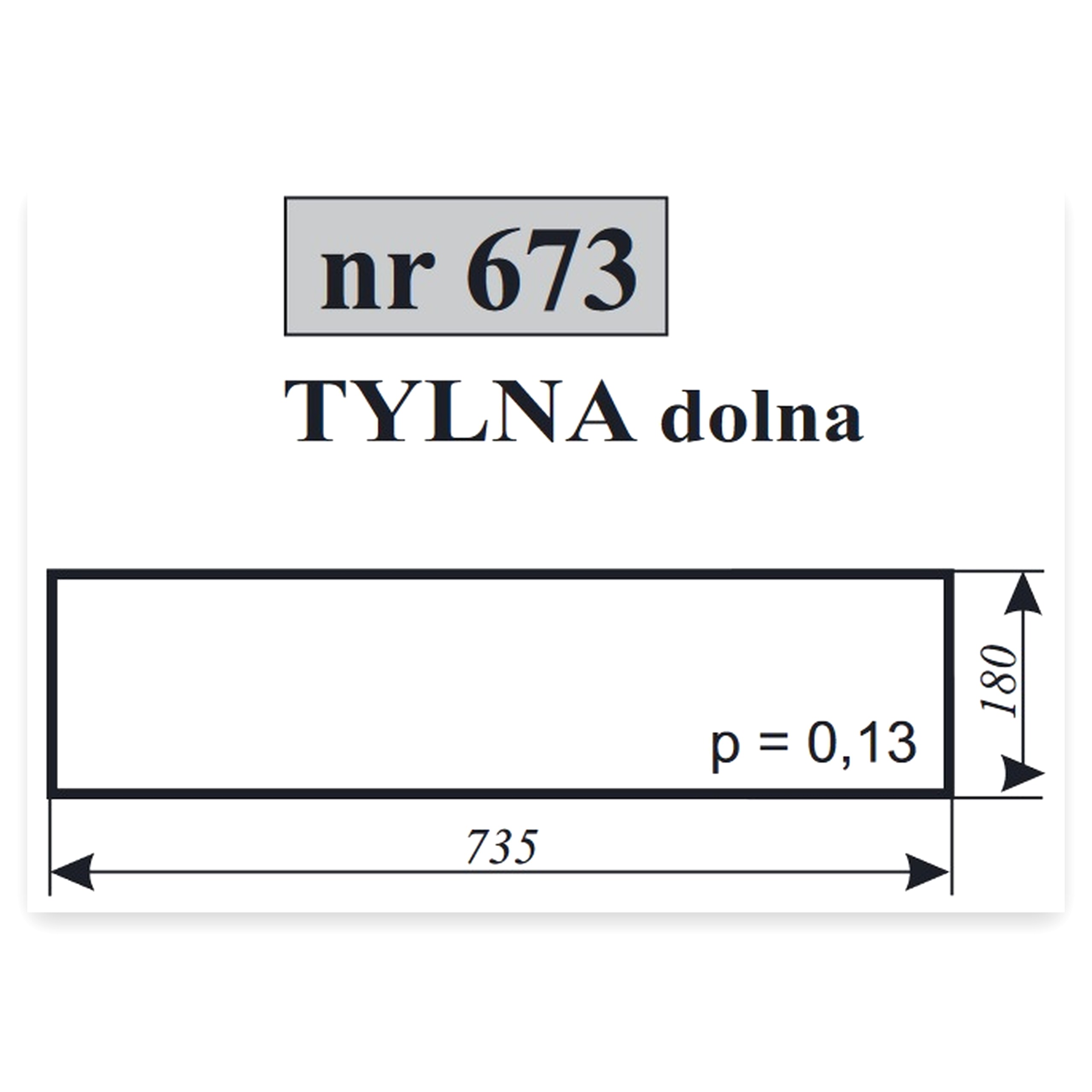 Szyba tylna dolna do ciągnika Ursus C-360