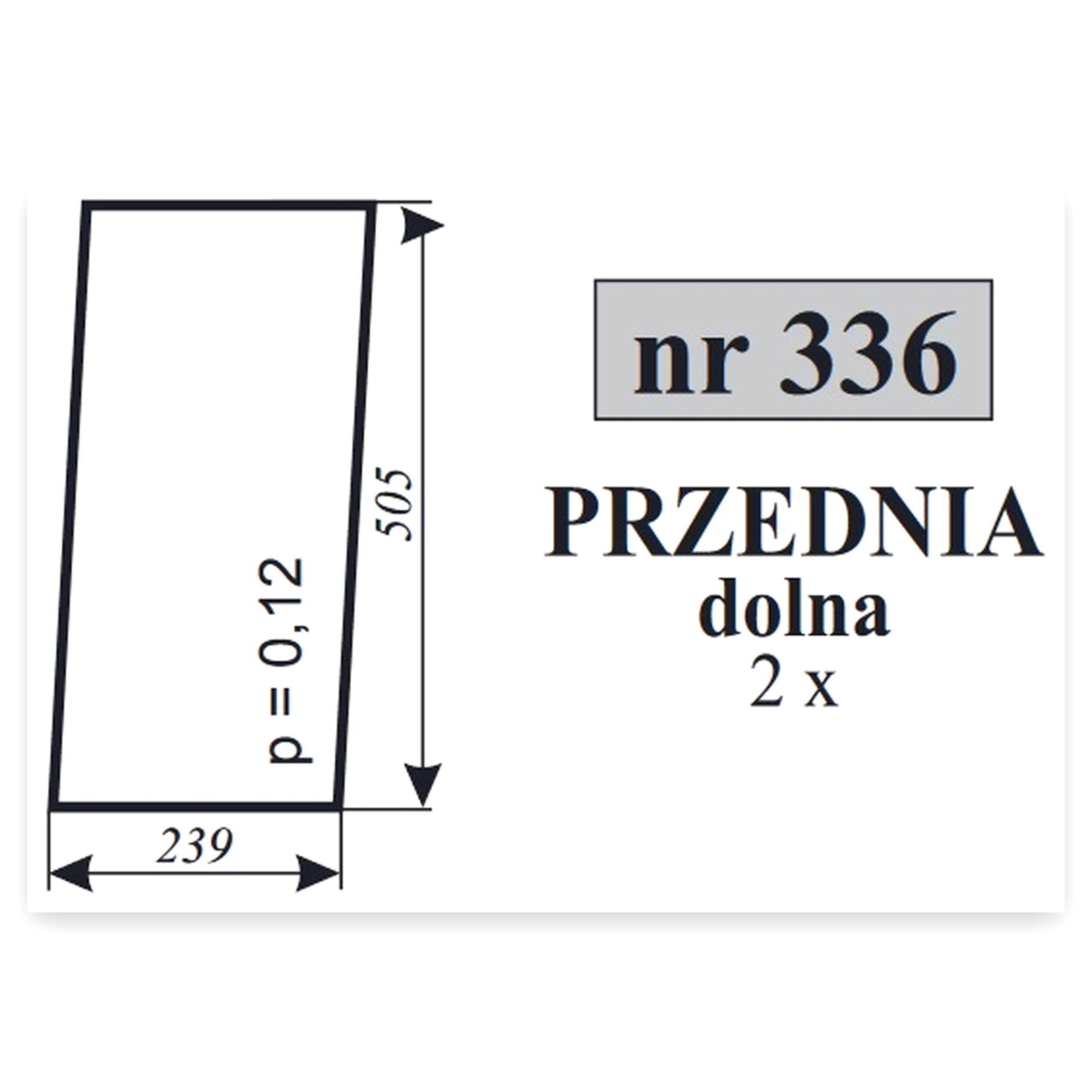 SZYBA PRZEDNIA DOLNA