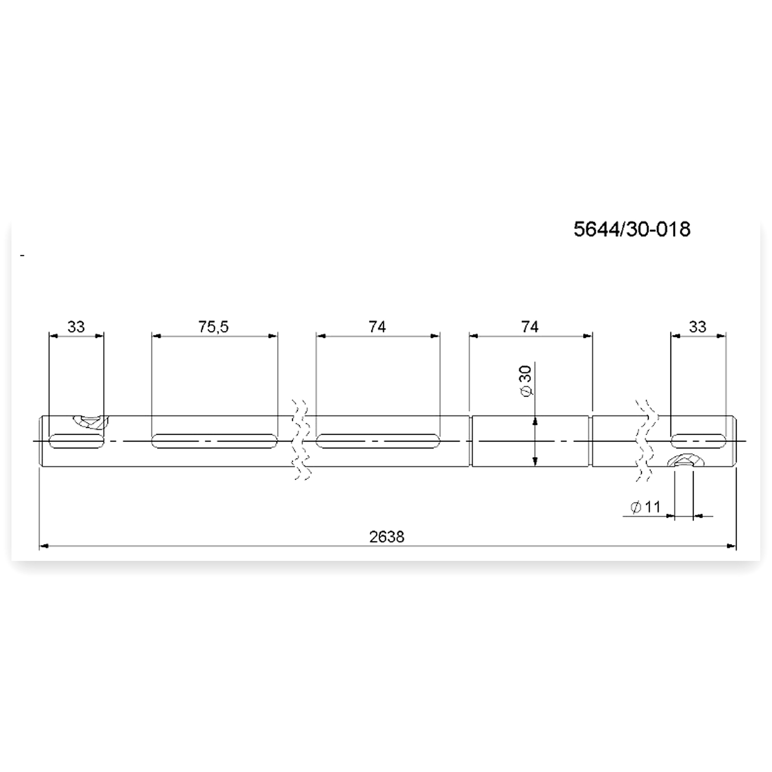 e9450a1d7beaf163817e8bb0e3dfb79e.jpg Wał napędu główny dłuższy L-2638 mm FI-30 kombajn ziemniaczany Anna