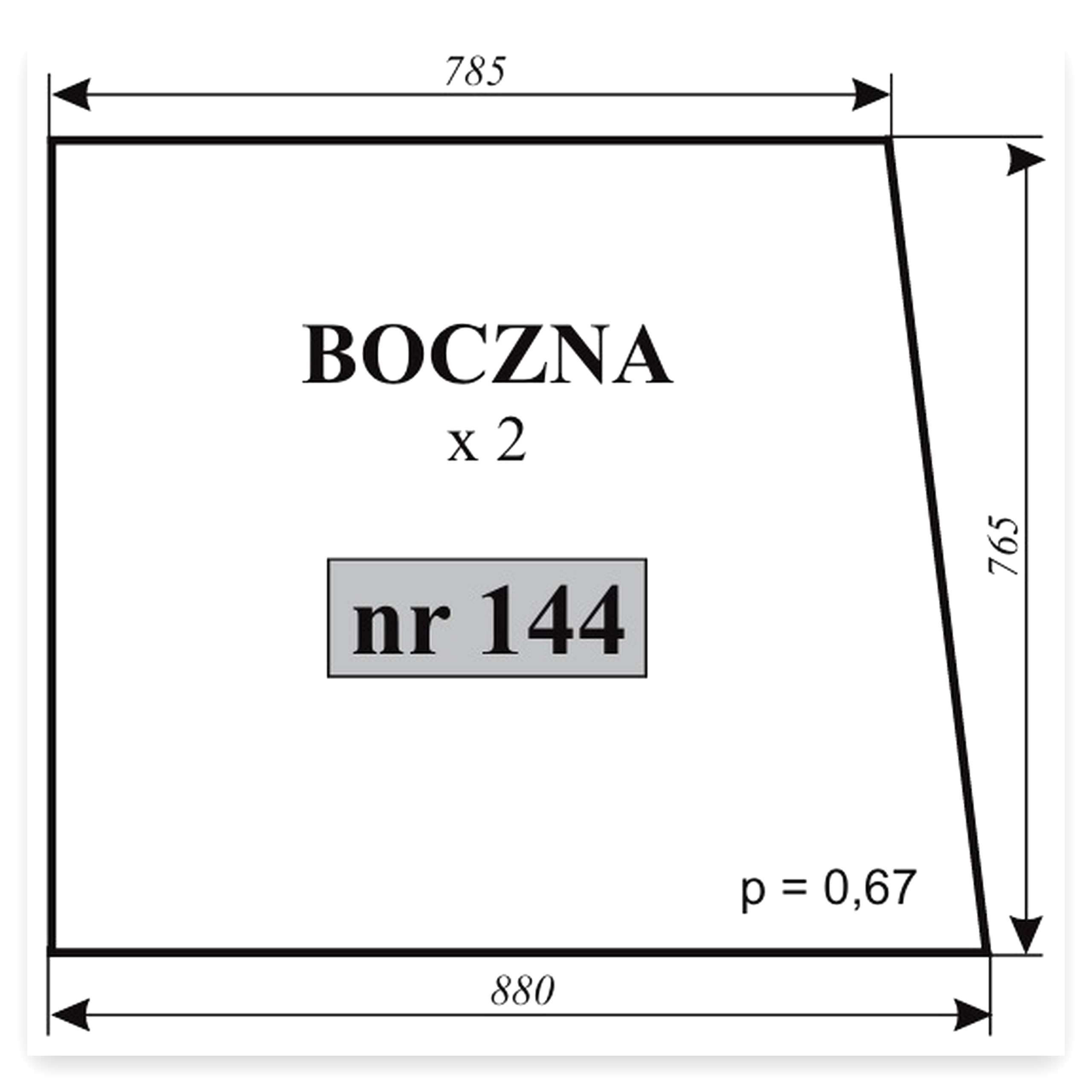ee25f95e1e24d9bd3751c52ce488c5de.jpg Szyba boczna C do ciągnika Ursus C-355