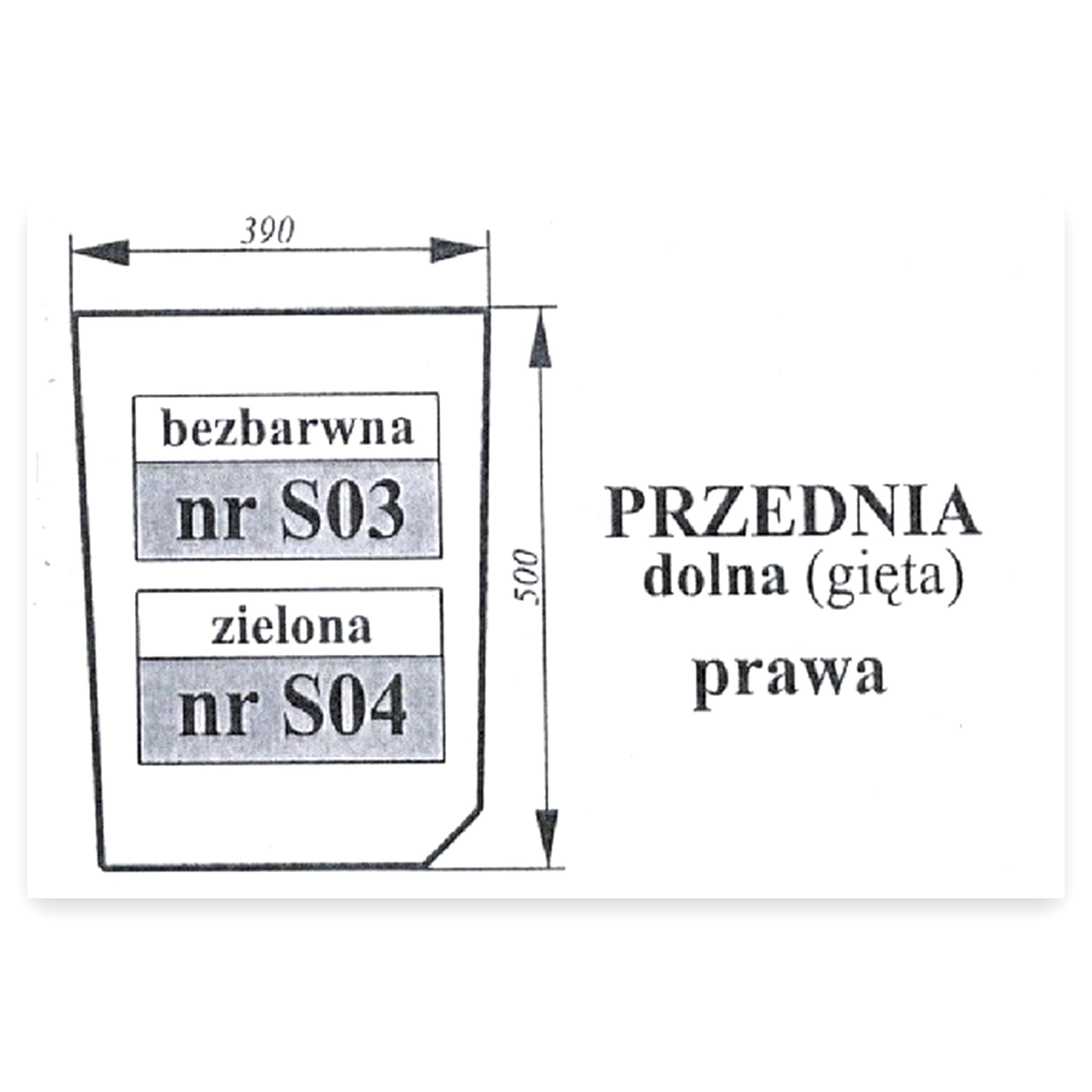 ef93f41c514ec1d7cf1e6af4b517d3b7.jpg Szyba przednia dolna Zetor Proxima prawa zielona gięta Zetor 3321