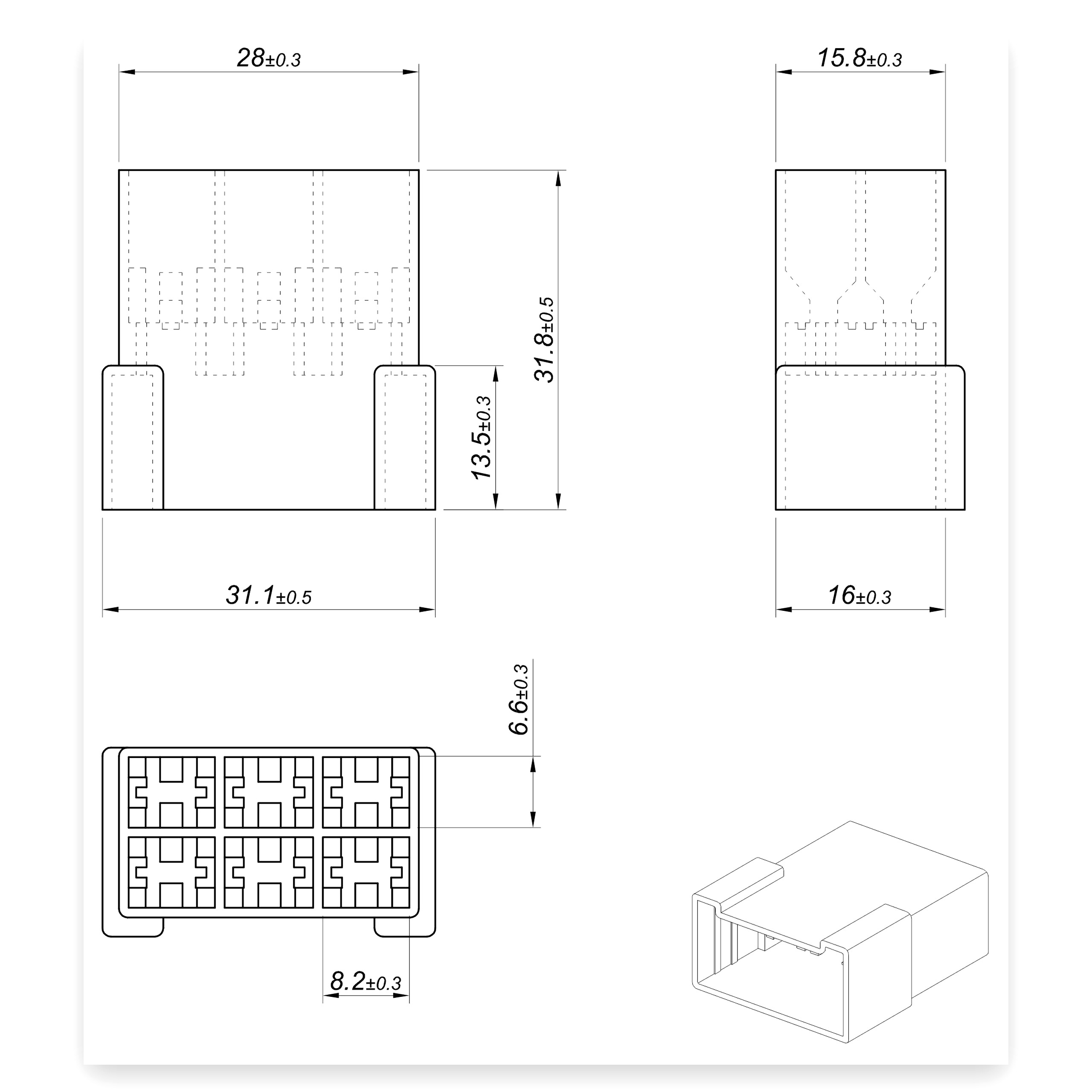 f48bb4af7d294adc9db64a52d3a05528.jpg Obudowa konektorowa OWD MC 6,3 V2 6P ( sprzedawana po 10 szt) ELMOT widoczna cena za 1 sztukę
