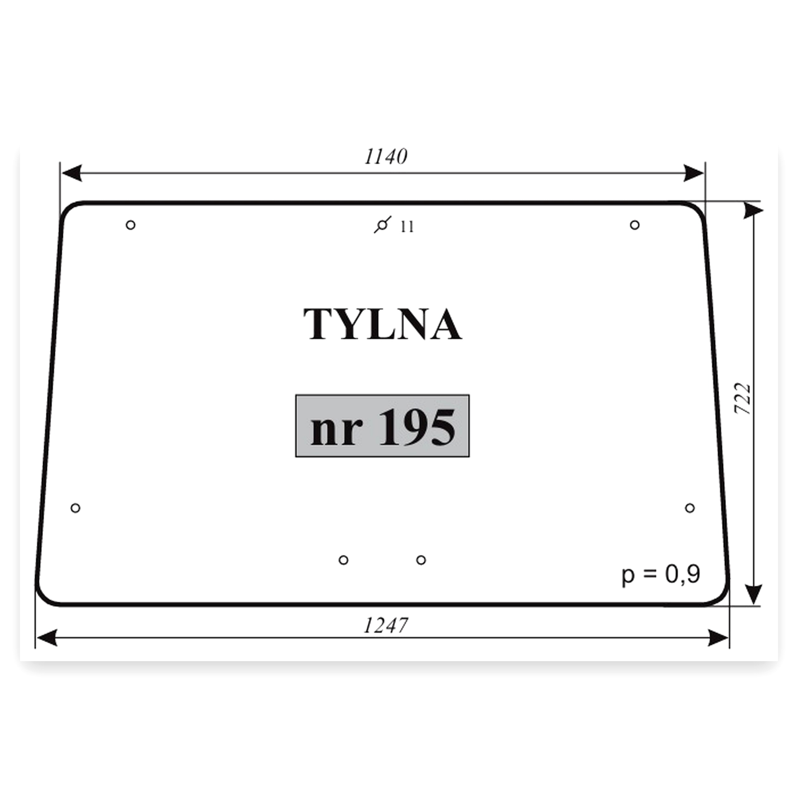fe31a686426fe56b4aef7ded6bf3d05e.jpg Szyba tylna do ciągnika Zetor 1211