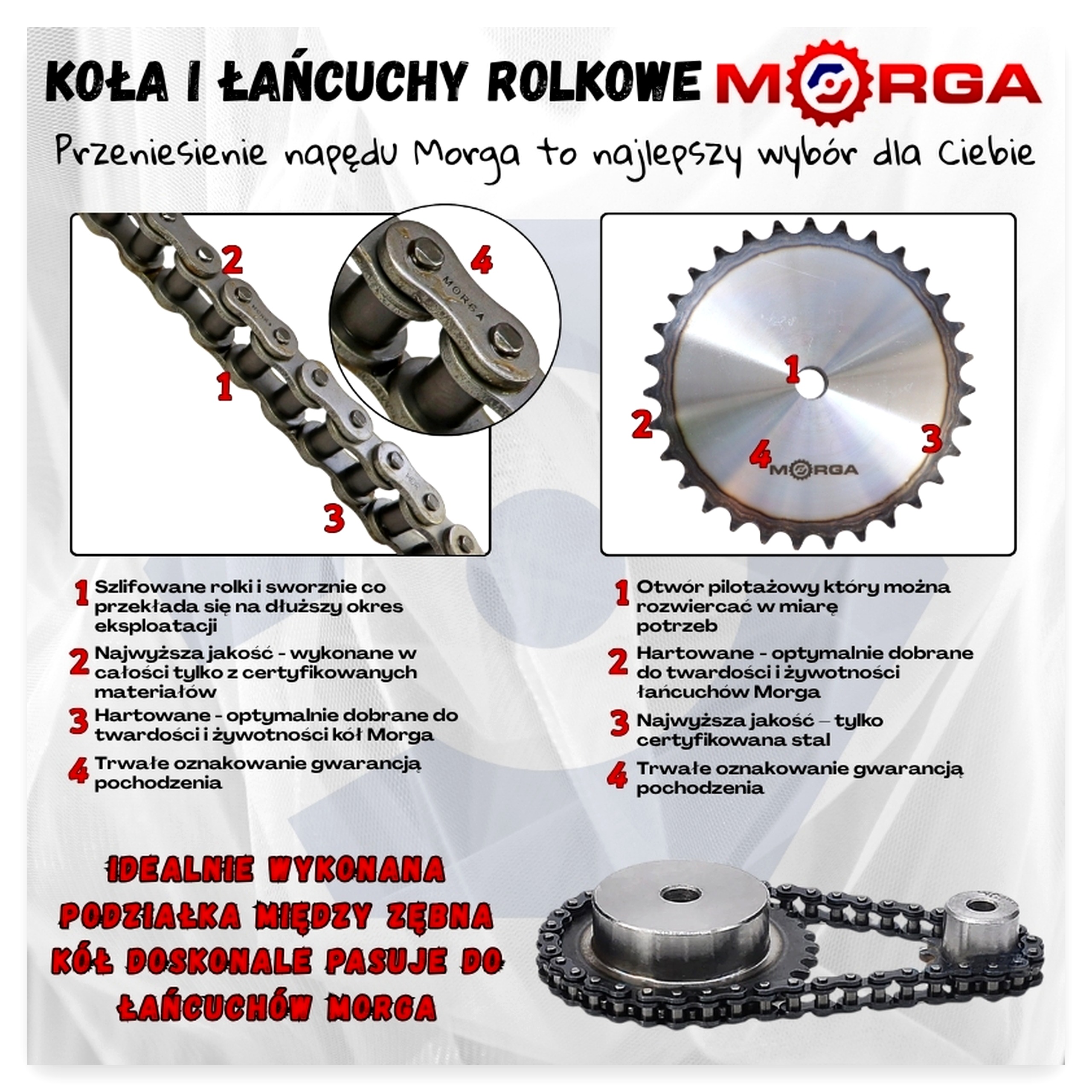 033f9bef80228a81d745a9288f1e434b.jpg Łańcuch rolkowy Galla ANSI A 60 (R1 3/4 - cala) 20 m hartowany MORGA