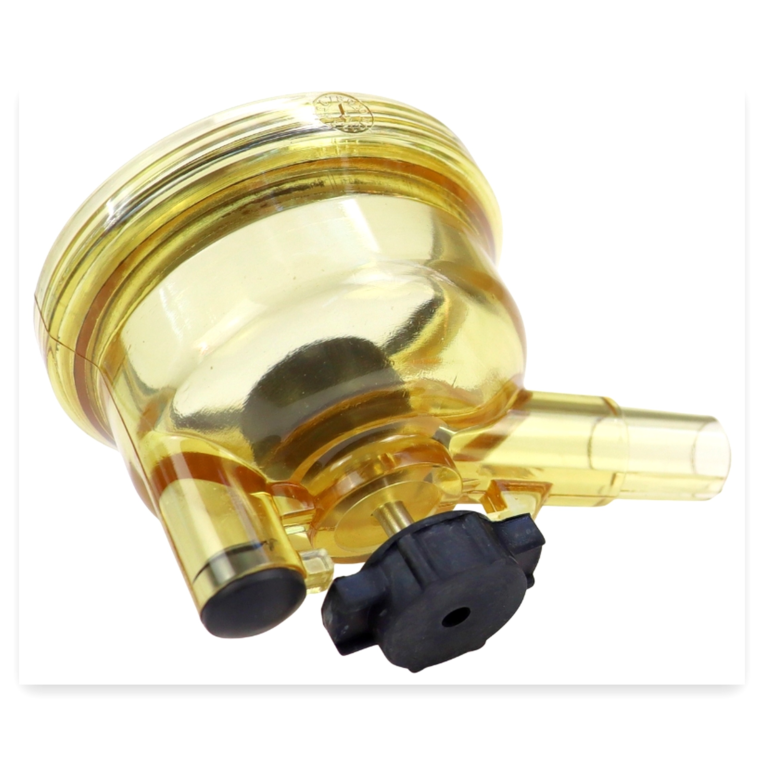 11aaab026128bd39bd845aa53c6c205b.jpg Korpus dolny przeźroczysty kolektora 150ml (wylot 14 mm) kompletny