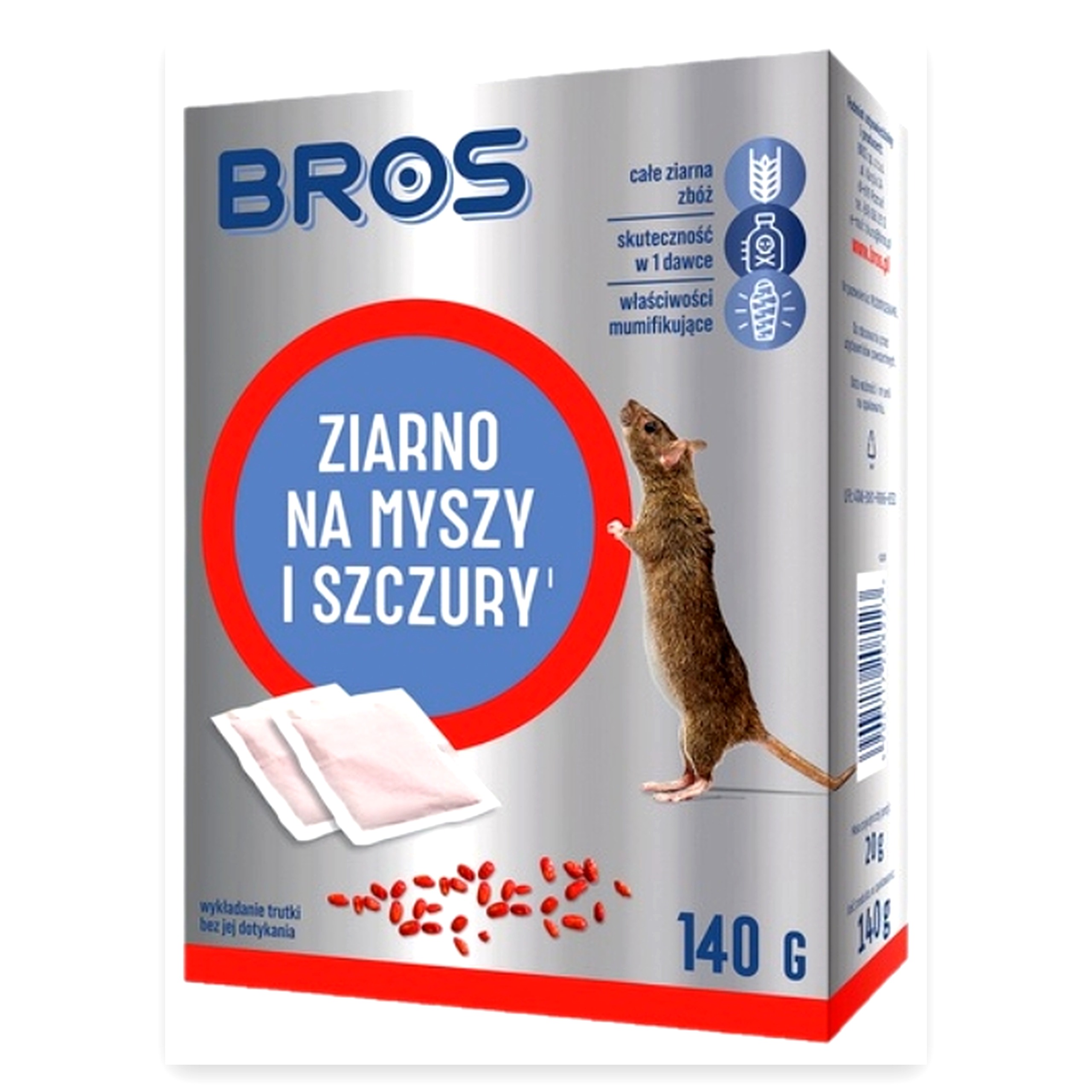 11e0702ec014447bd3bda0922bac05e2.jpg Środek ziarno trutka na myszy i szczury 140g Bros