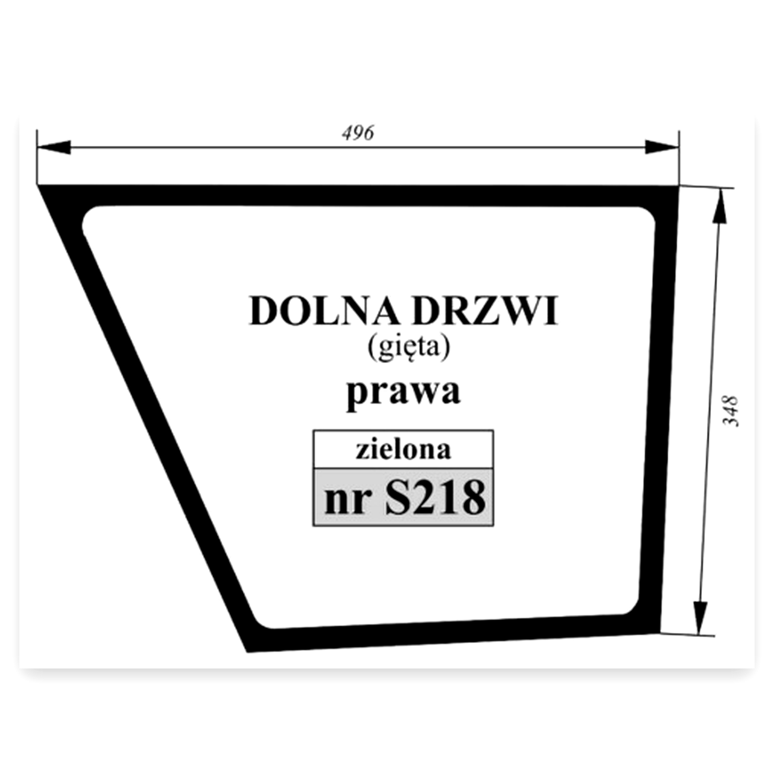 17460ba5b426e887907049dd7f897249.jpg Szyba drzwi dolna prawa gięta zielona Valtra/Valmet Valtra Szyba