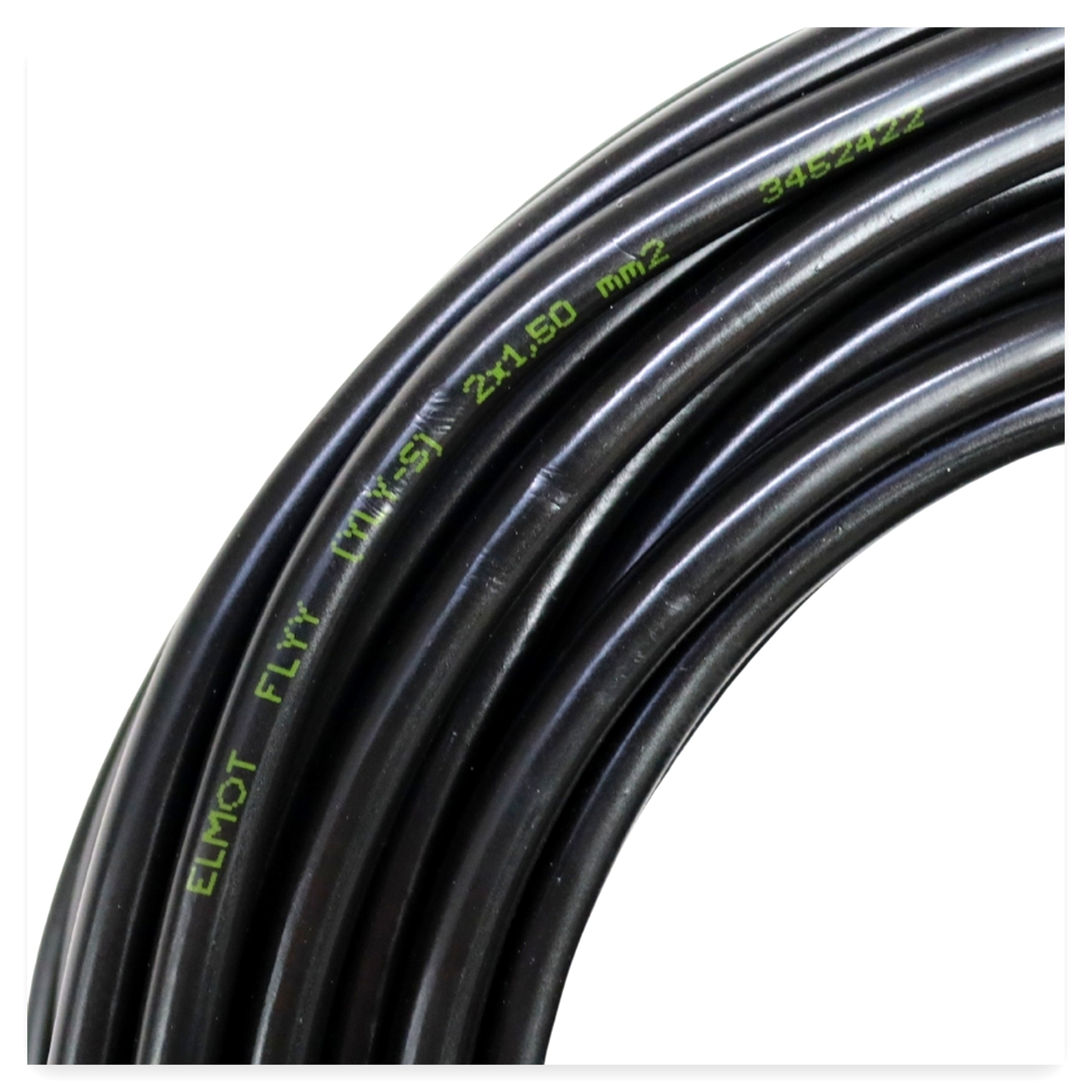 244a12f47473de4943e83dcc68e549c4.jpg Przewód kabel elektryczny dwużyłowy okrągły instalacji YLY-S 2x1,50 mm