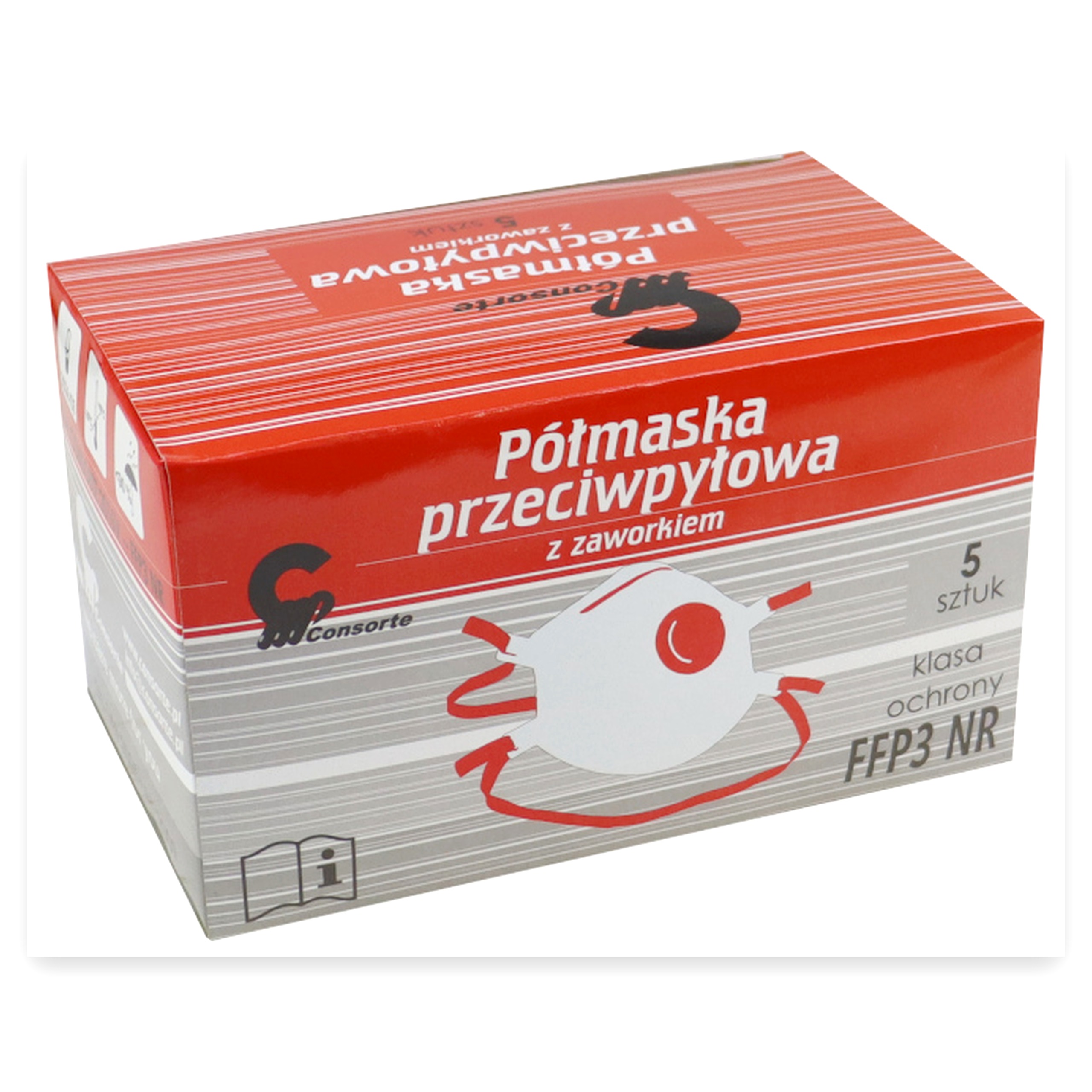 2f8674c253244b3a02b85c797fc0becd.jpg Półmaska ochronna klasy FFP3 z zaworkiem filtrującym z regulacją