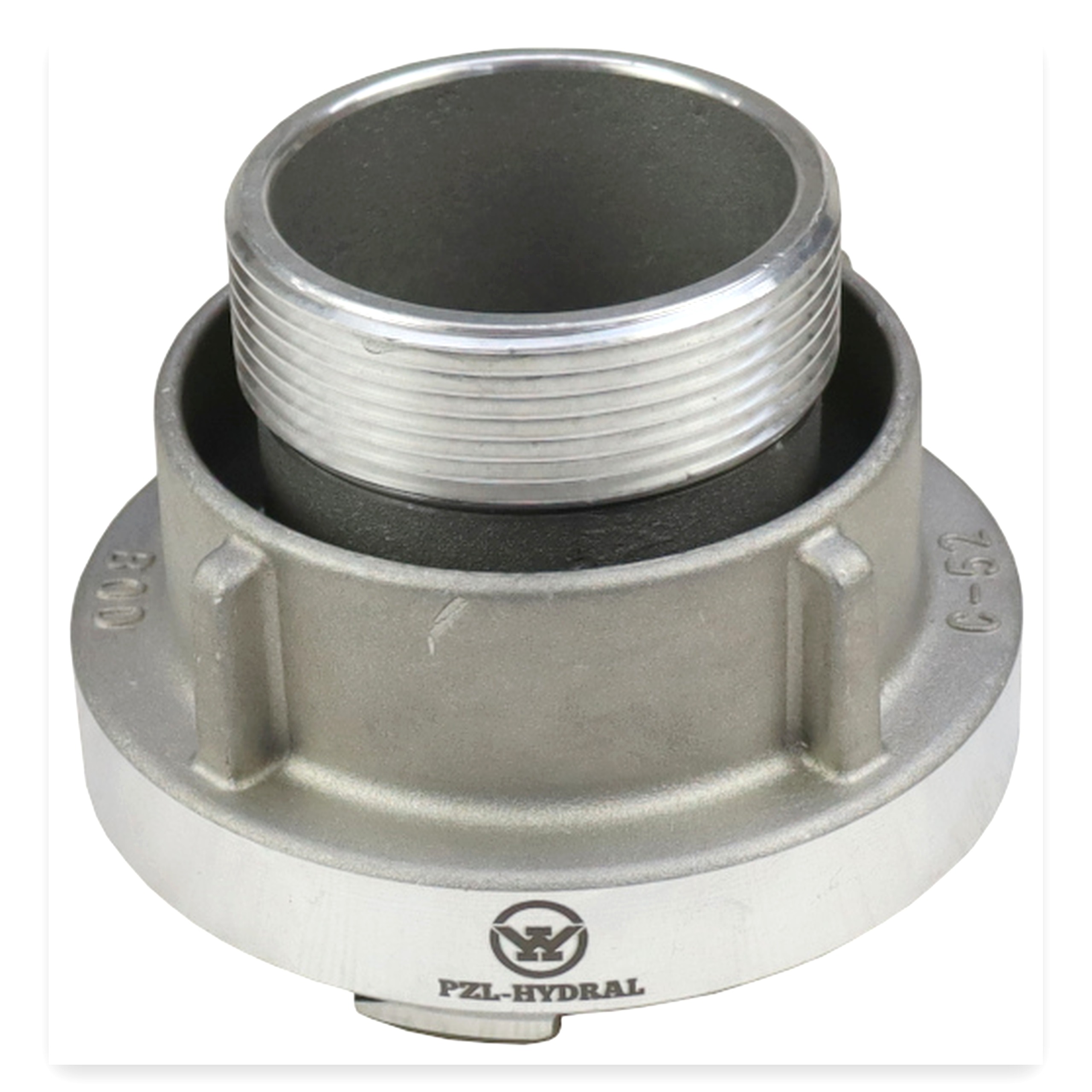35b345ff636d42e33acfe2ebebddbfee.jpg Nasada aluminiowa STORZ 52 mm obrotowa z gwintem zewnętrznym 2" PZL