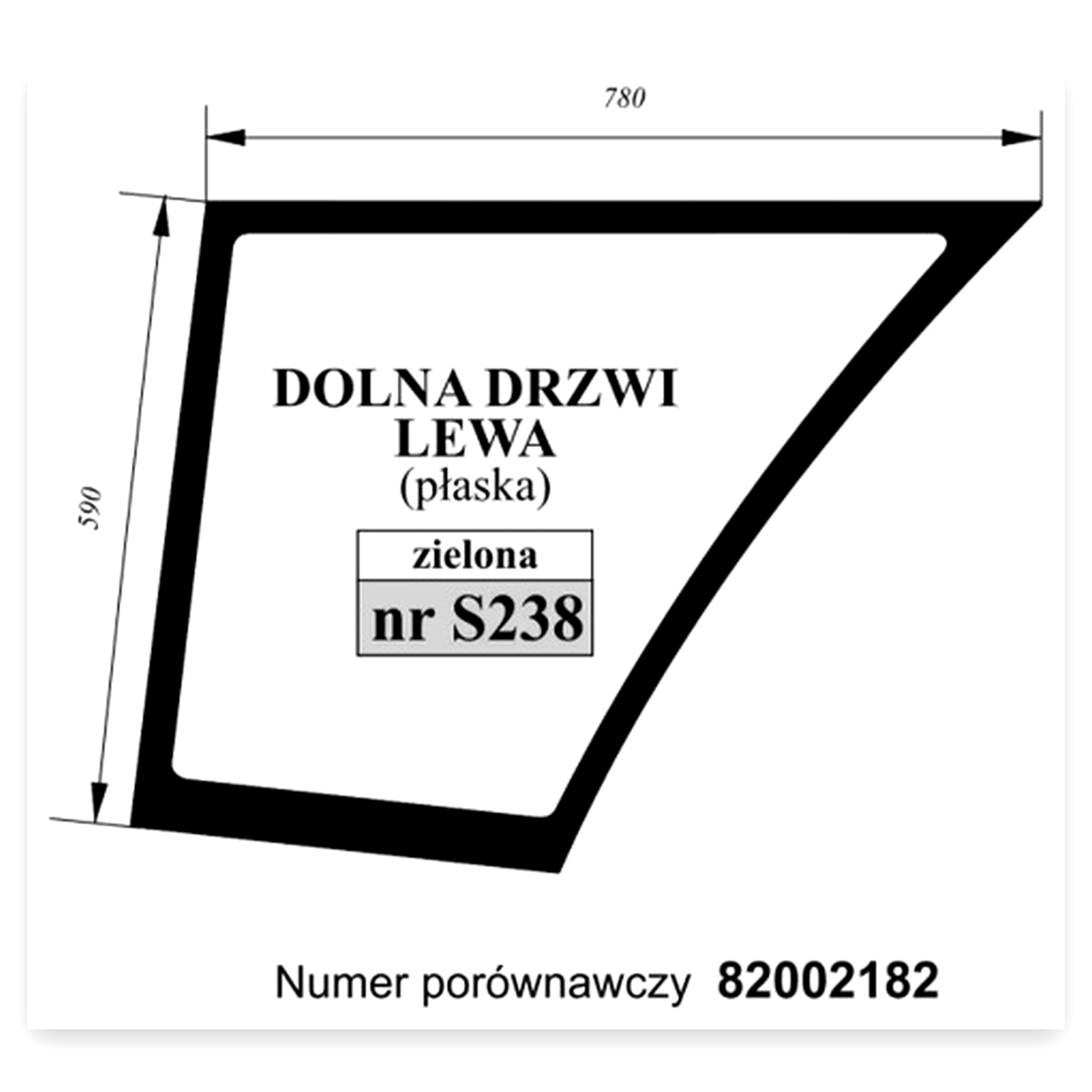 3eab233997e6d5bc11feff7fa469f95a.jpg Szyba drzwi dolna do ciągnika New Holland Tl